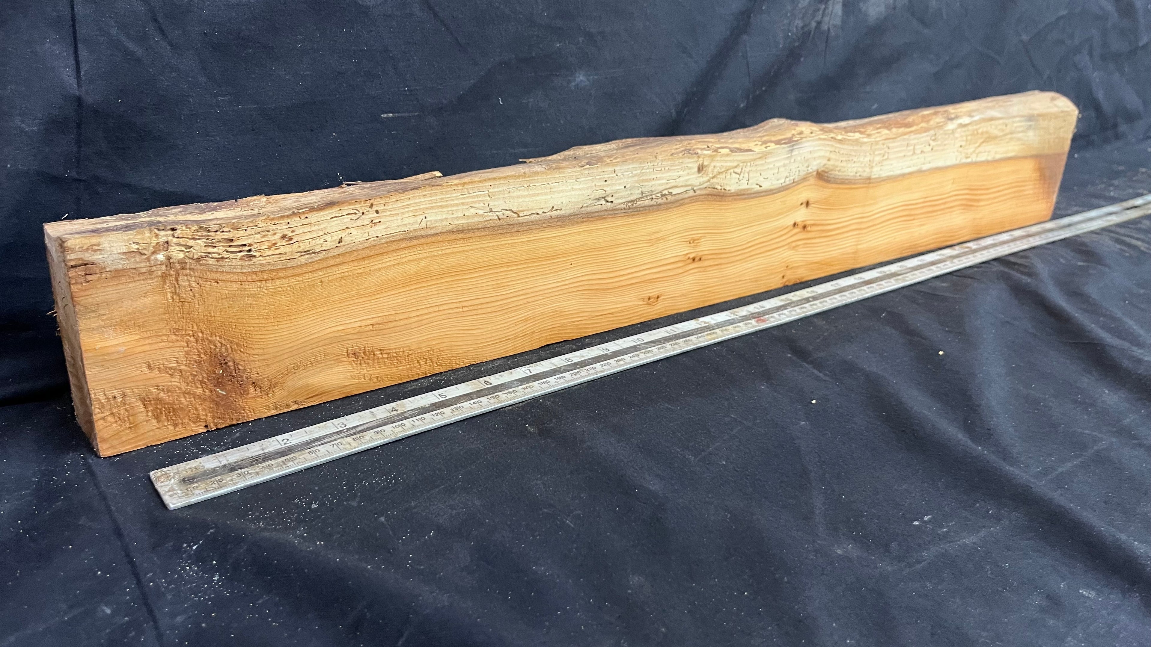 Yew, resin project, slab, board, block 771 L x 107 W x 40 D mm    (421mt)