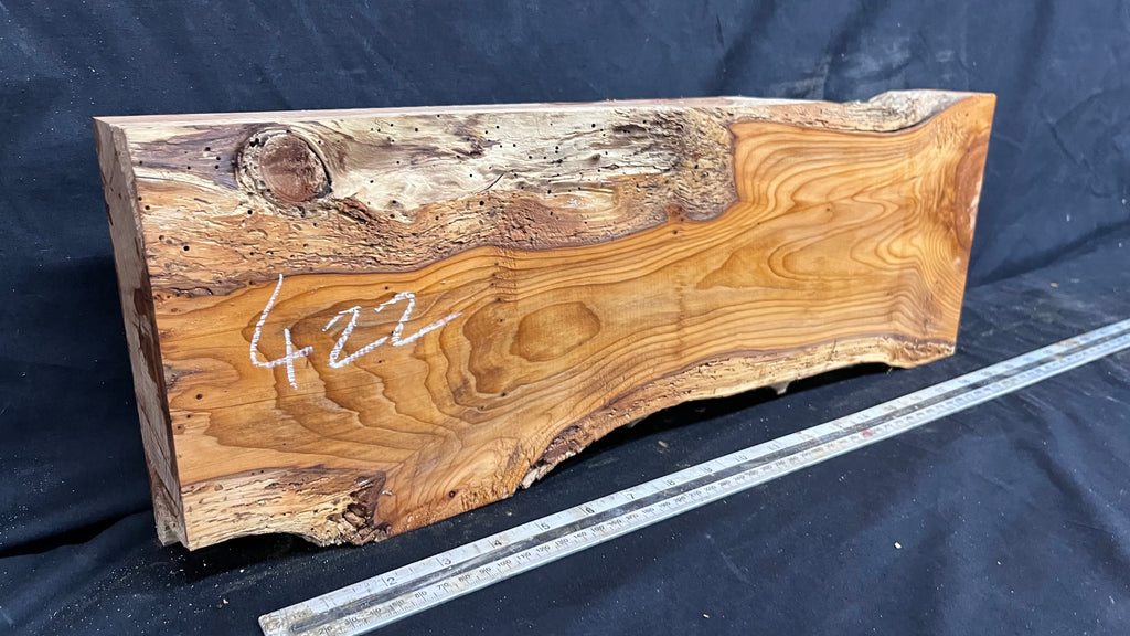Yew, resin project, slab, board, block 533 L x 184 W x 60 D mm    (422mt)