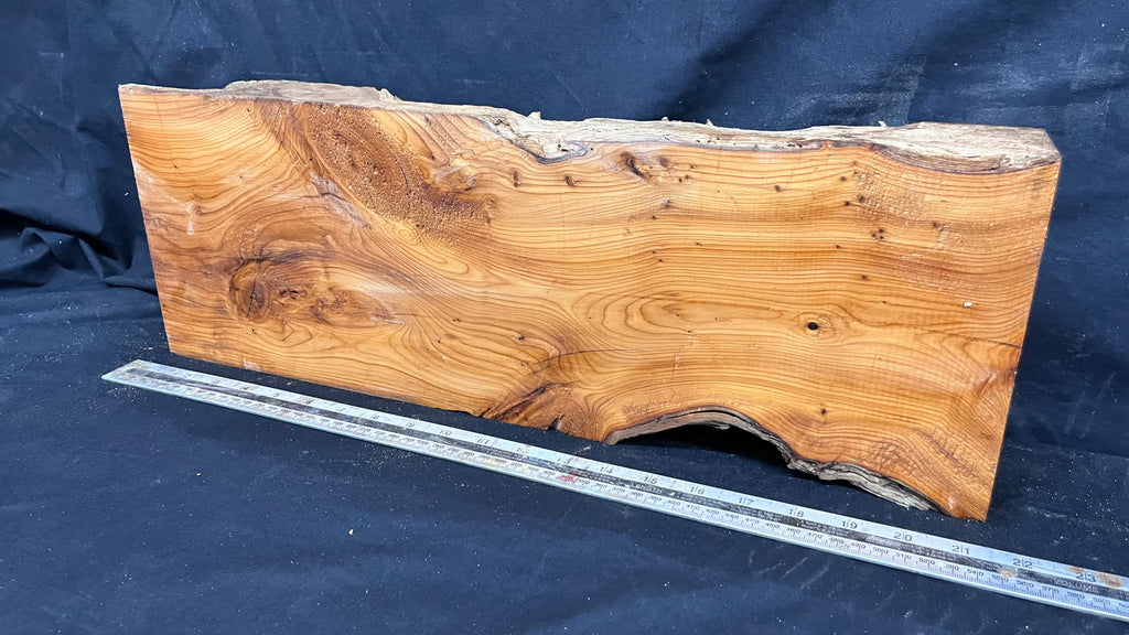 Yew, resin project, slab, board, block 533 L x 184 W x 60 D mm    (422mt)