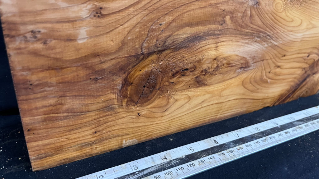 Yew, resin project, slab, board, block 533 L x 184 W x 60 D mm    (422mt)