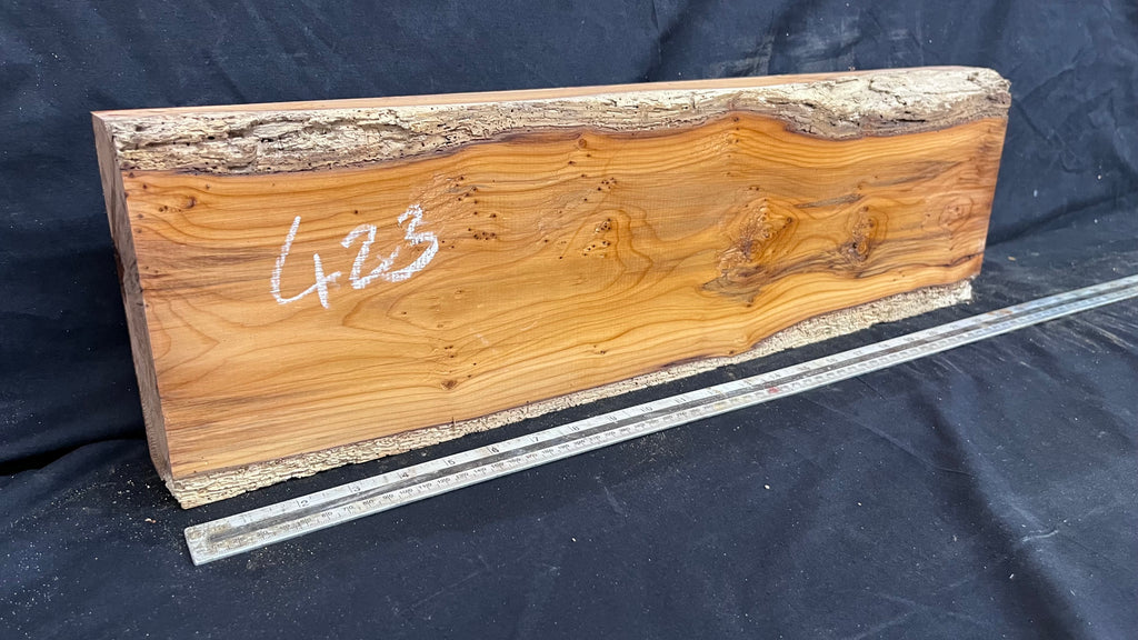 Yew, resin project, slab, board, block 622 L x 180 W x 58 D mm    (423mt)