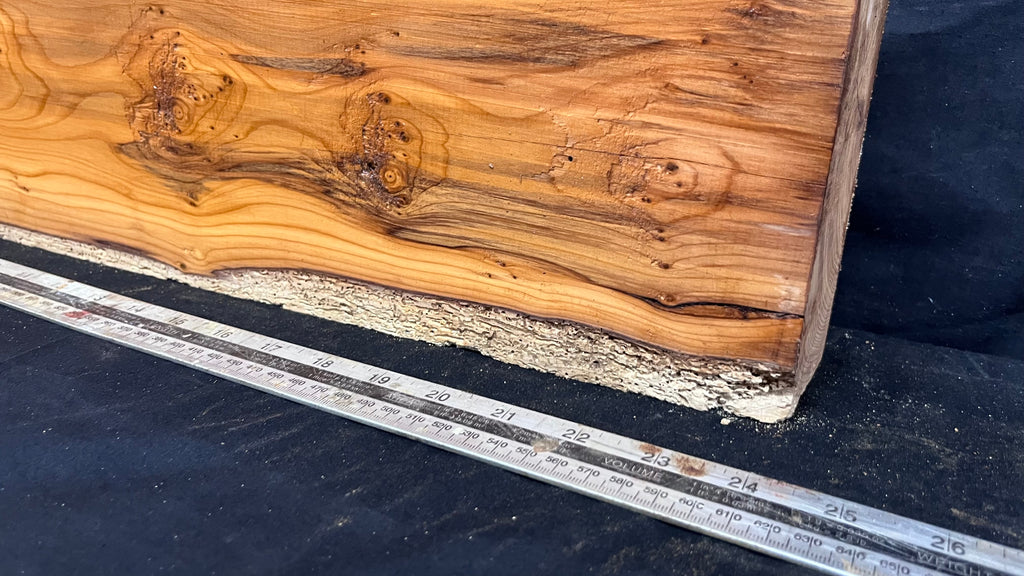 Yew, resin project, slab, board, block 622 L x 180 W x 58 D mm    (423mt)