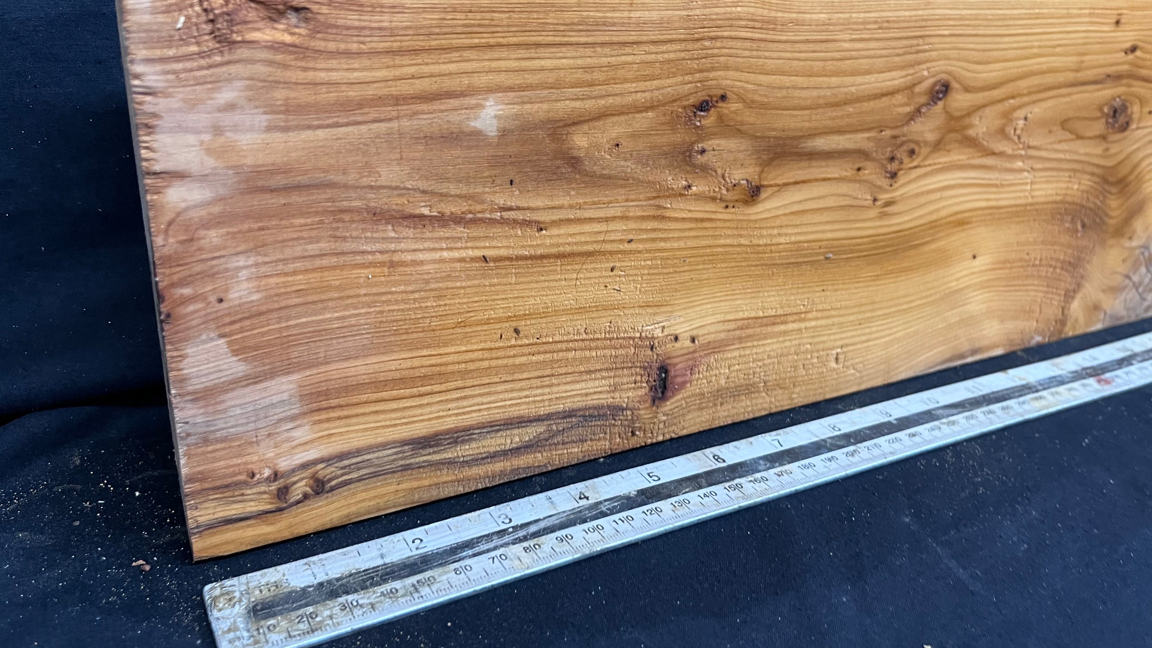Yew, resin project, slab, board, block 622 L x 180 W x 58 D mm    (423mt)