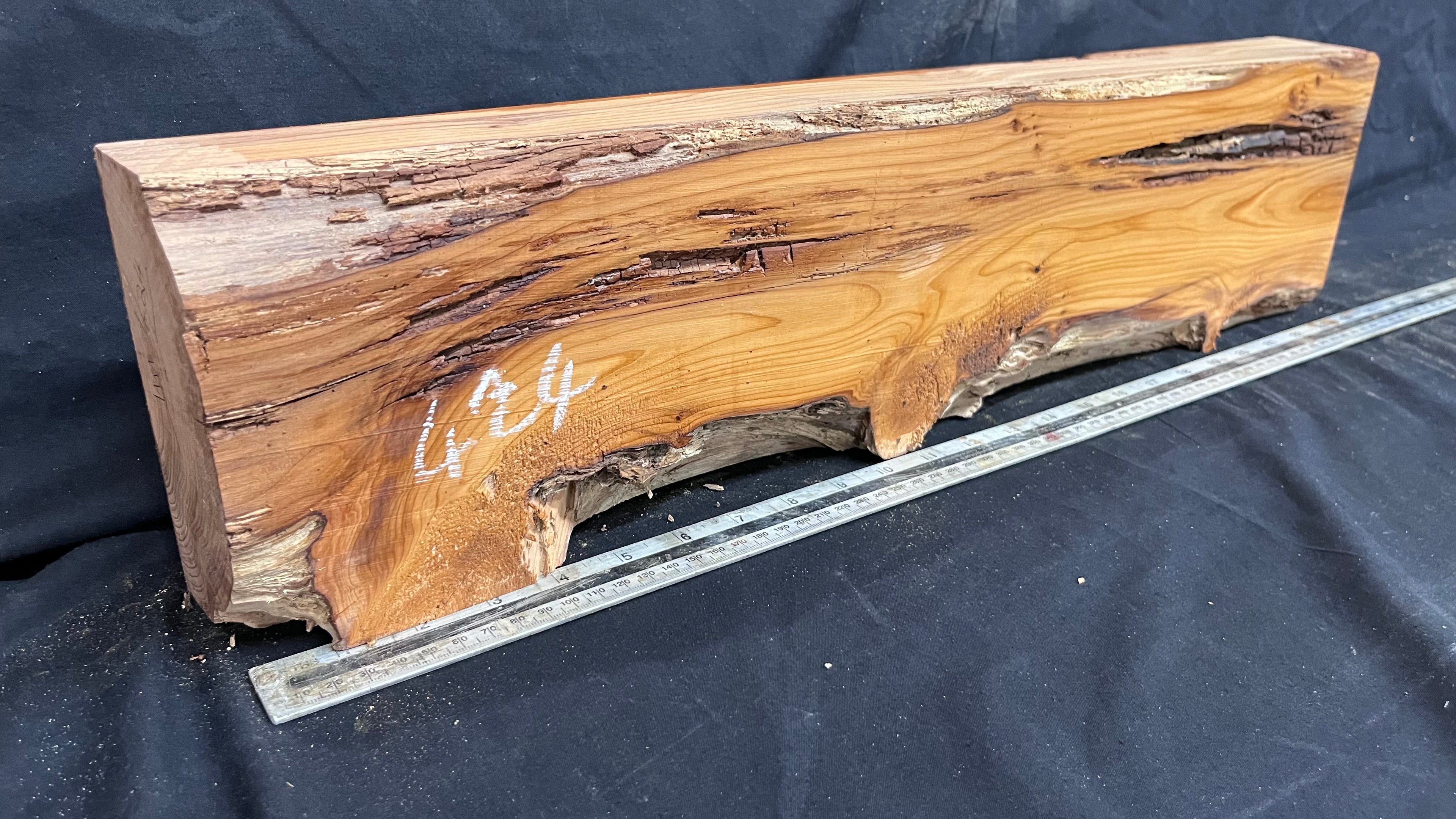 Yew, resin project, slab, board, block 611 L x 150 W x 57 D mm    (424mt)