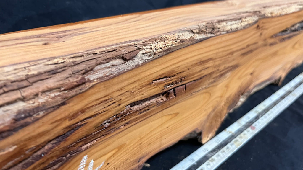 Yew, resin project, slab, board, block 611 L x 150 W x 57 D mm    (424mt)