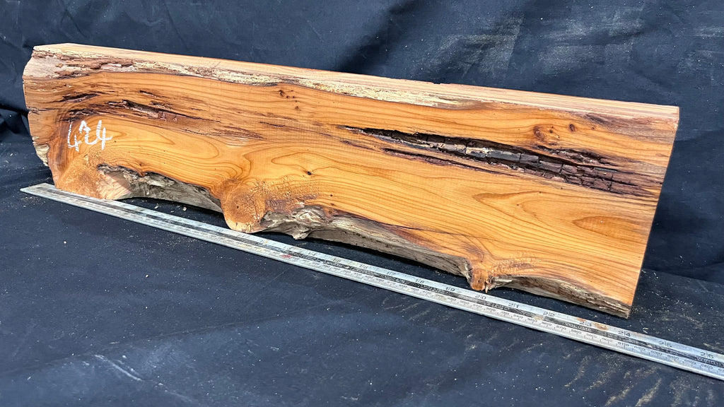 Yew, resin project, slab, board, block 611 L x 150 W x 57 D mm    (424mt)