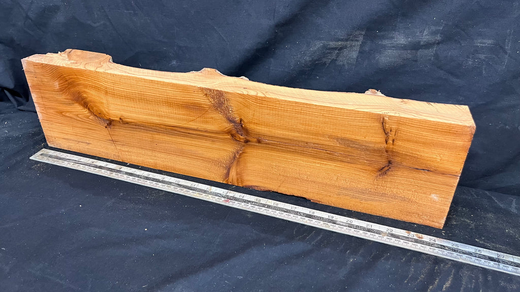 Yew, resin project, slab, board, block 611 L x 150 W x 57 D mm    (424mt)