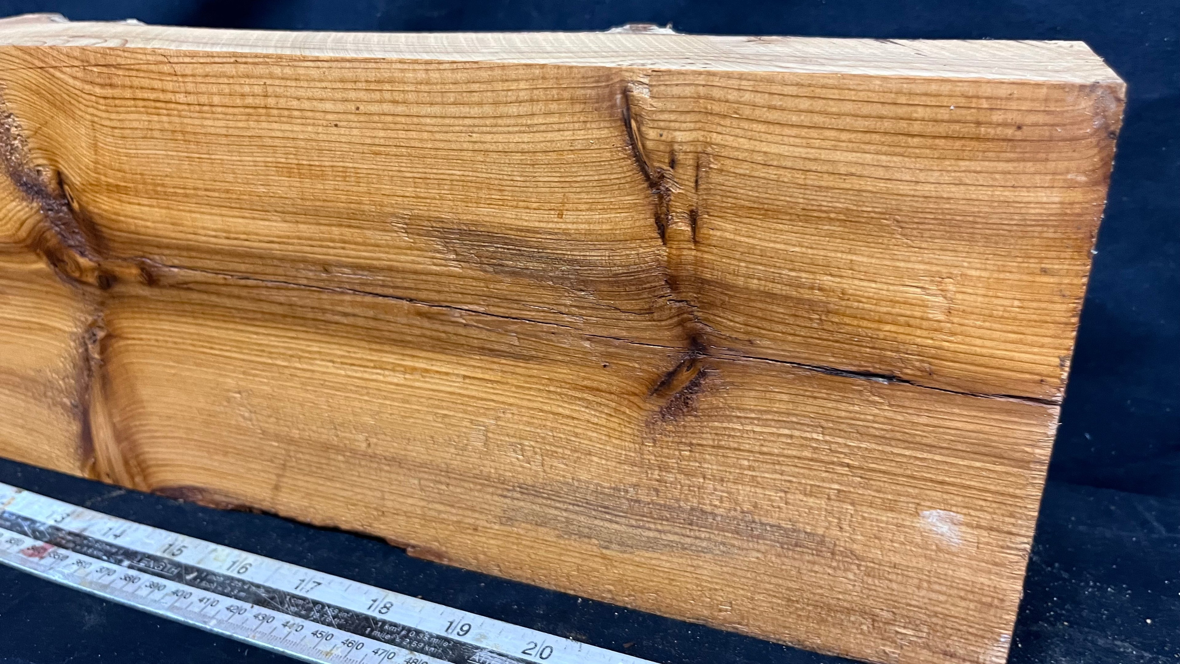 Yew, resin project, slab, board, block 611 L x 150 W x 57 D mm    (424mt)