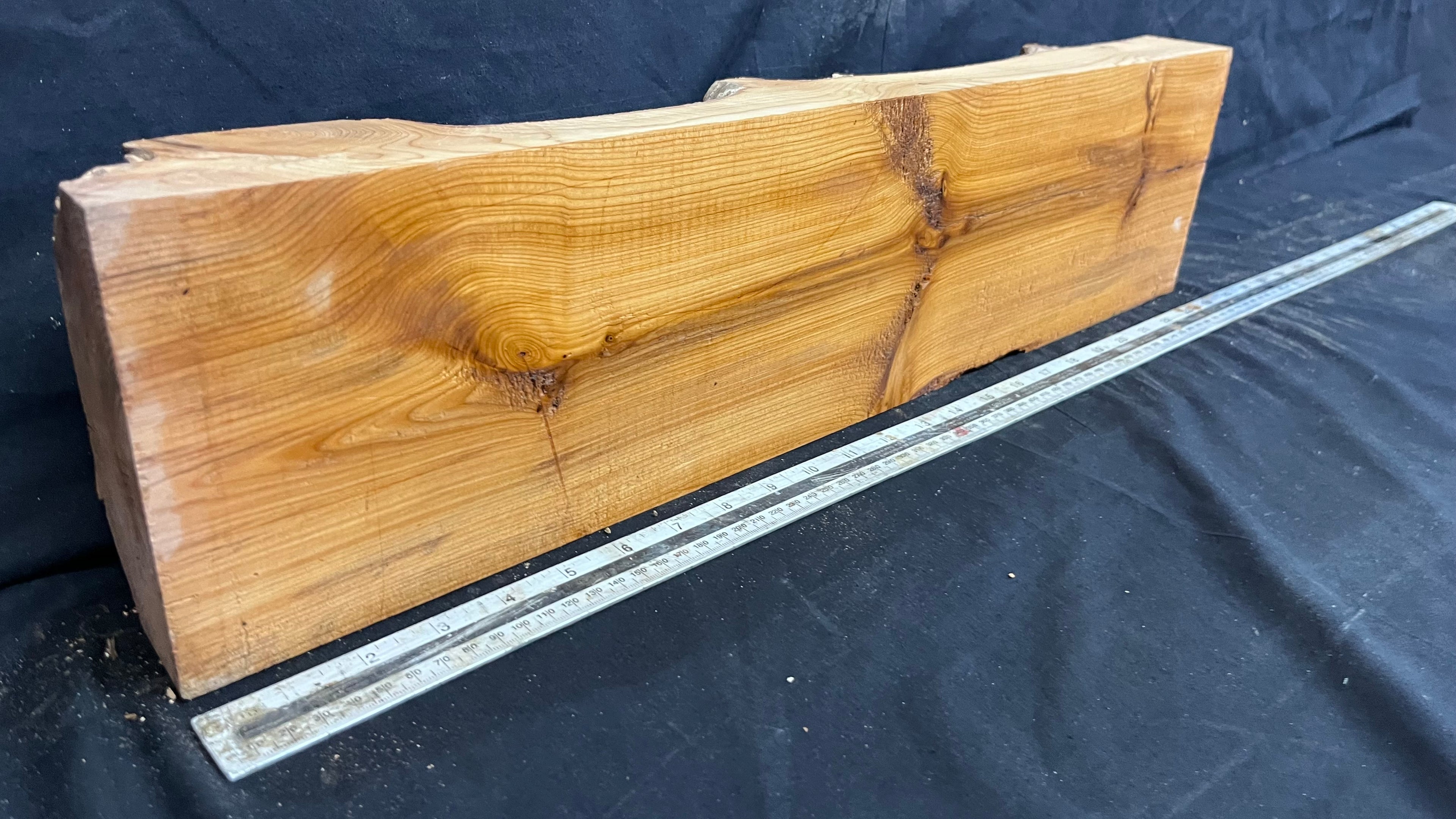 Yew, resin project, slab, board, block 611 L x 150 W x 57 D mm    (424mt)