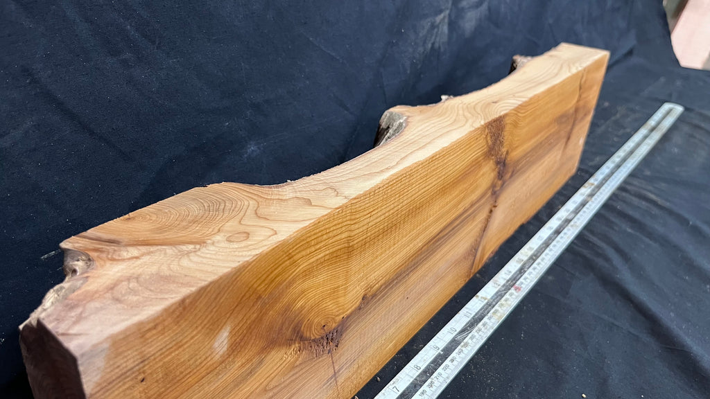 Yew, resin project, slab, board, block 611 L x 150 W x 57 D mm    (424mt)