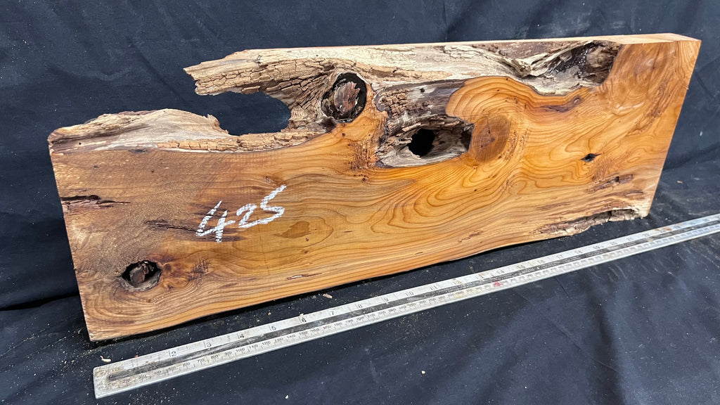 Yew, resin project, slab, board, block 607 L x 207 W x 40 D mm    (425mt)