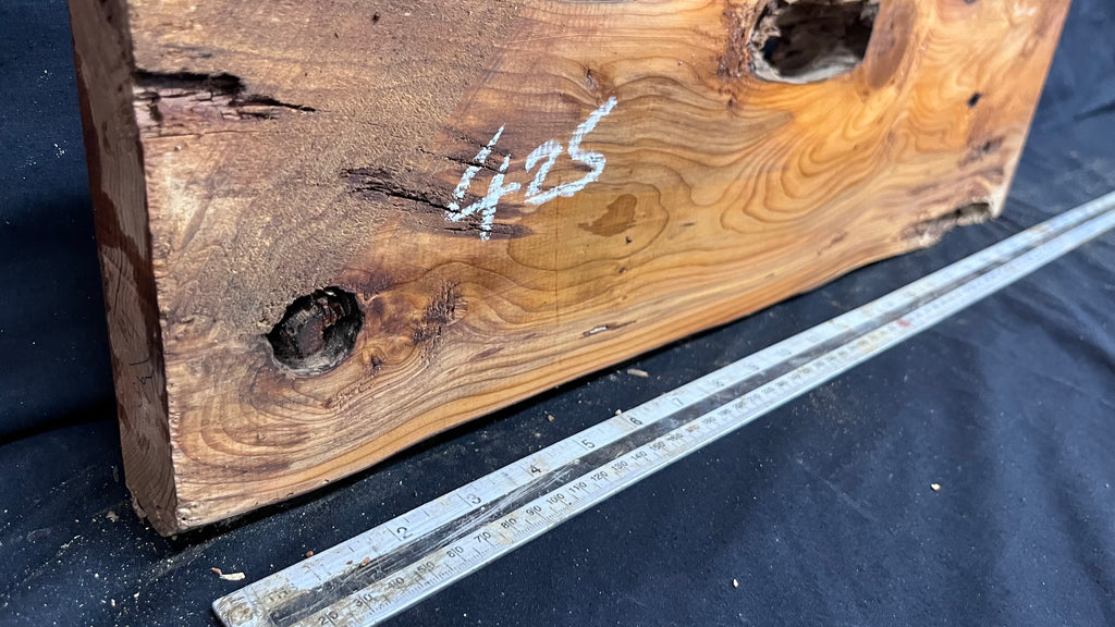 Yew, resin project, slab, board, block 607 L x 207 W x 40 D mm    (425mt)