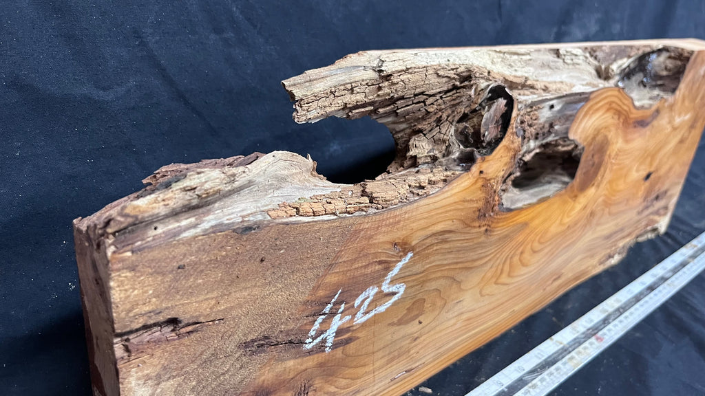 Yew, resin project, slab, board, block 607 L x 207 W x 40 D mm    (425mt)