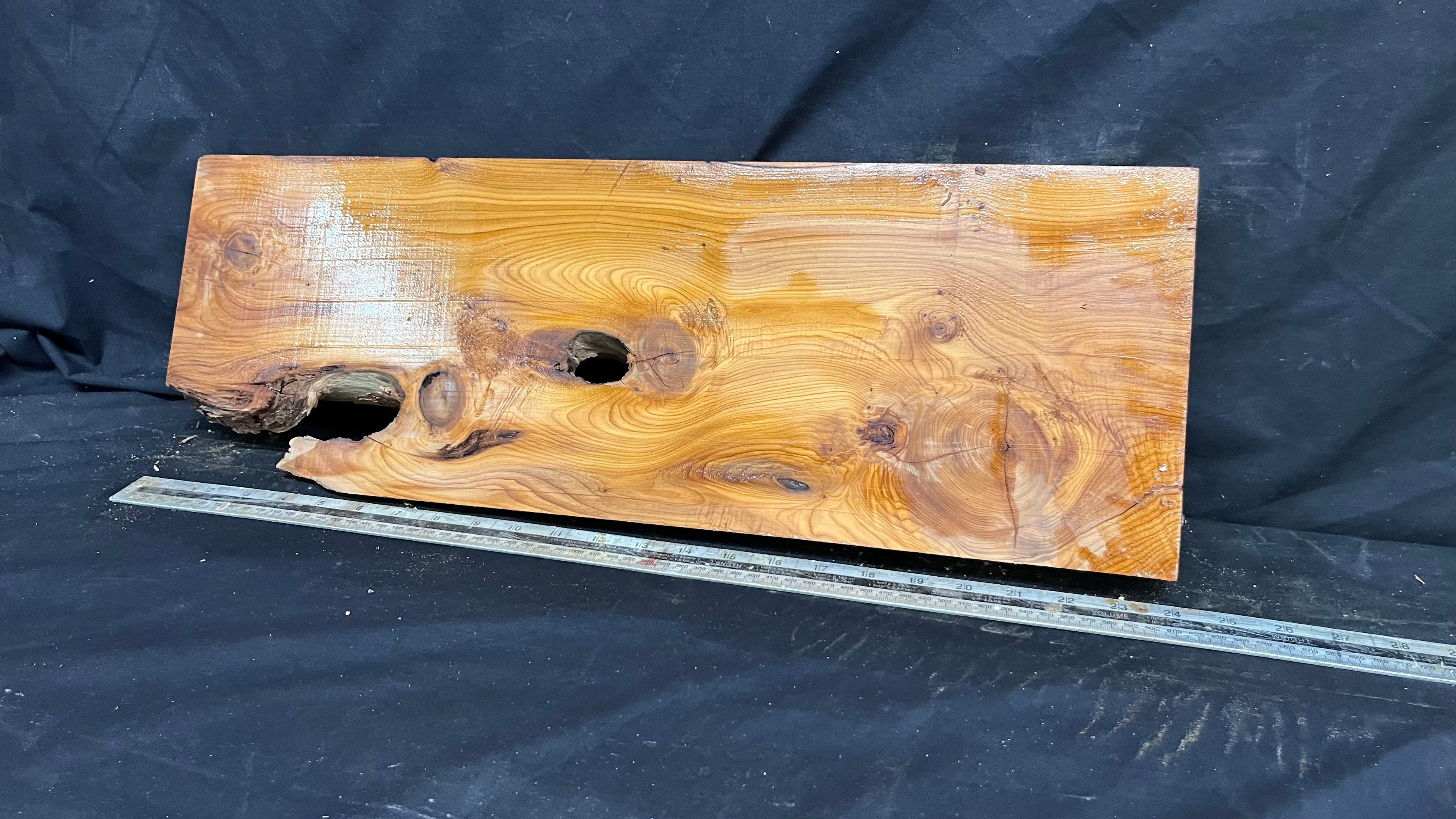 Yew, resin project, slab, board, block 607 L x 207 W x 40 D mm    (425mt)