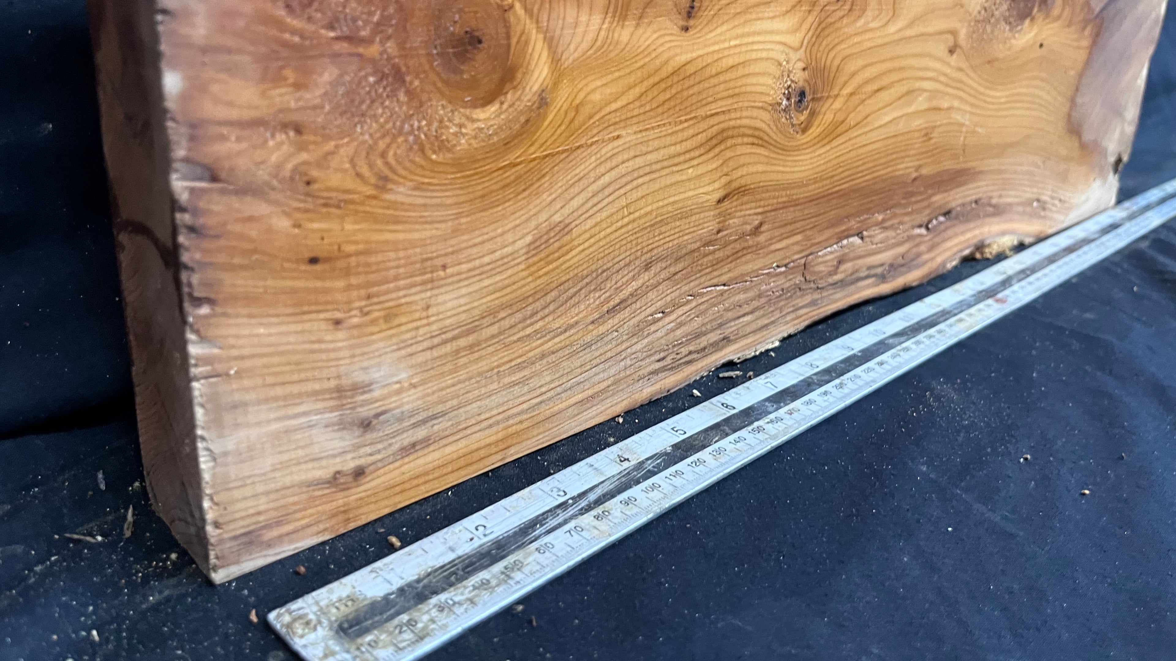 Yew, resin project, slab, board, block 615 L x 207 W x 40 D mm    (426mt)