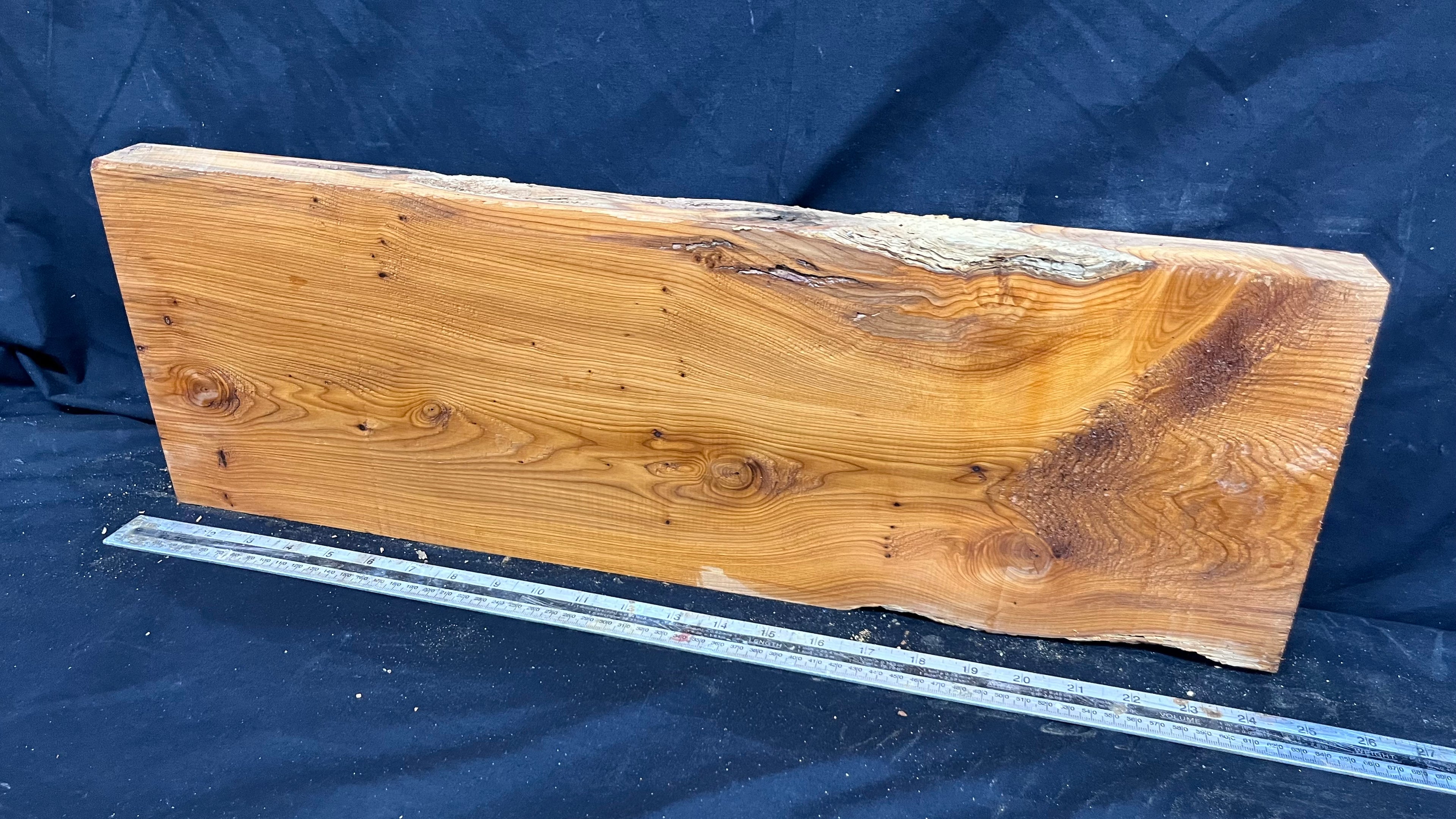 Yew, resin project, slab, board, block 615 L x 207 W x 40 D mm    (426mt)