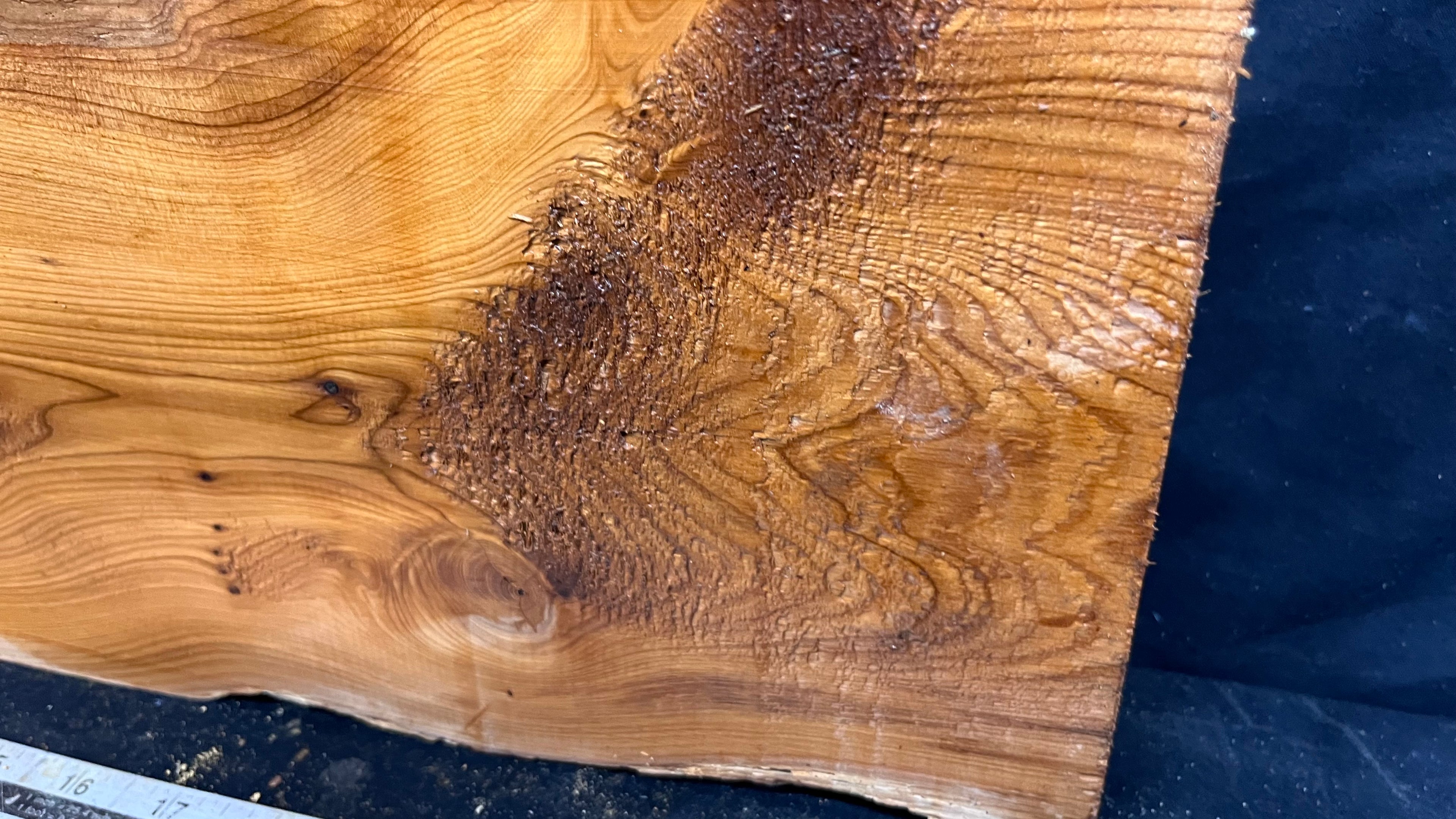 Yew, resin project, slab, board, block 615 L x 207 W x 40 D mm    (426mt)