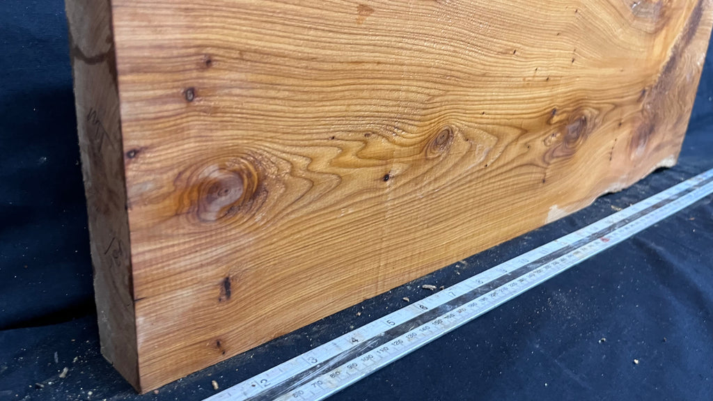 Yew, resin project, slab, board, block 615 L x 207 W x 40 D mm    (426mt)