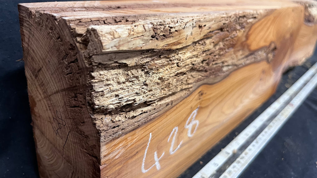 Yew, resin project, slab, board, block 634 L x 147 W x 74 D mm    (428mt)