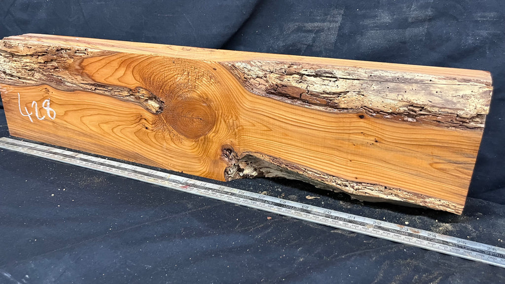 Yew, resin project, slab, board, block 634 L x 147 W x 74 D mm    (428mt)