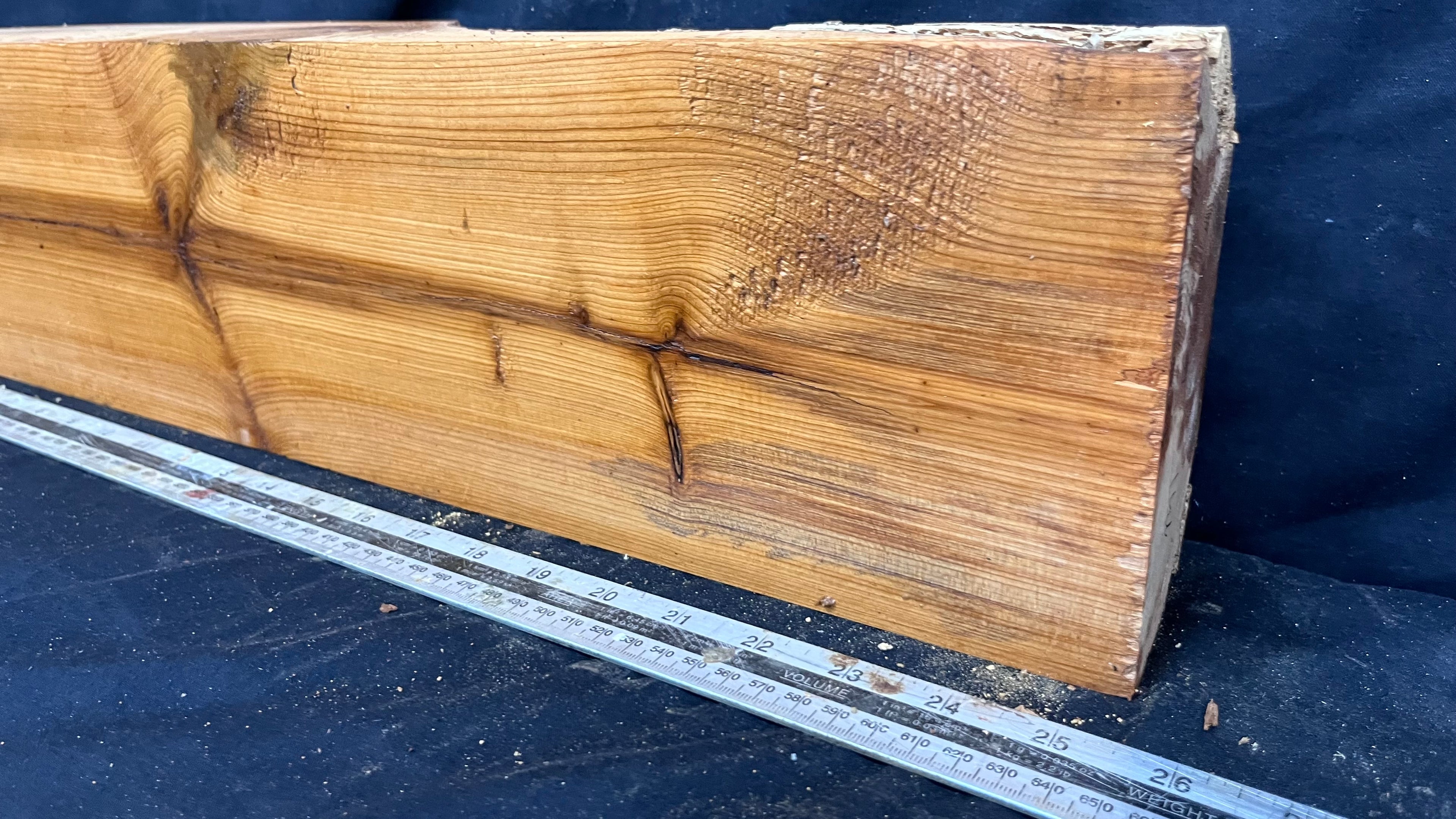 Yew, resin project, slab, board, block 634 L x 147 W x 74 D mm    (428mt)