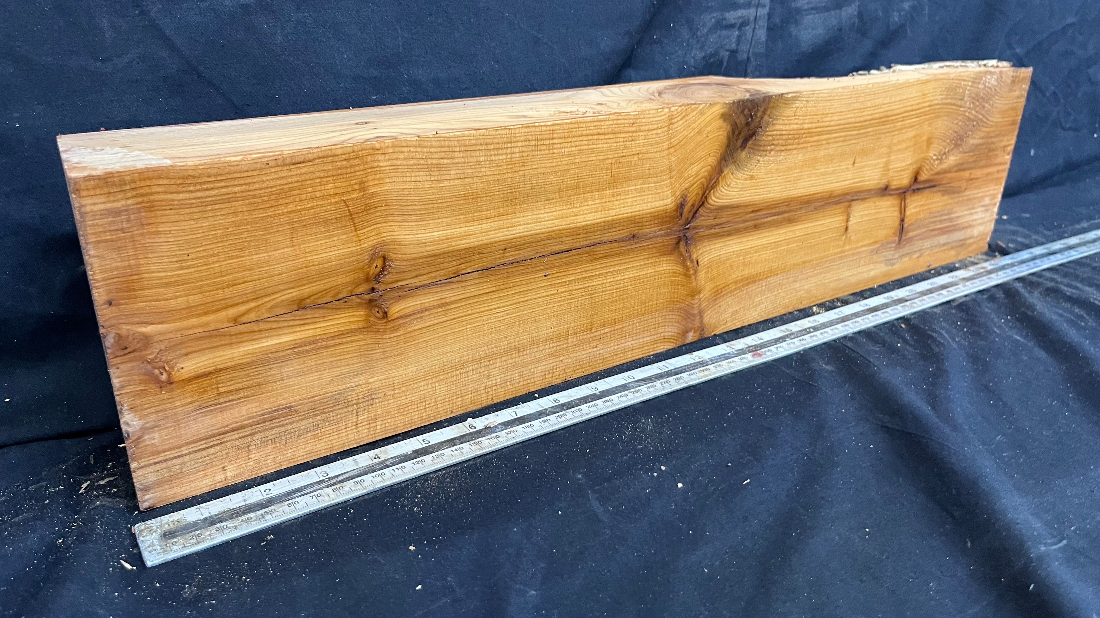 Yew, resin project, slab, board, block 634 L x 147 W x 74 D mm    (428mt)