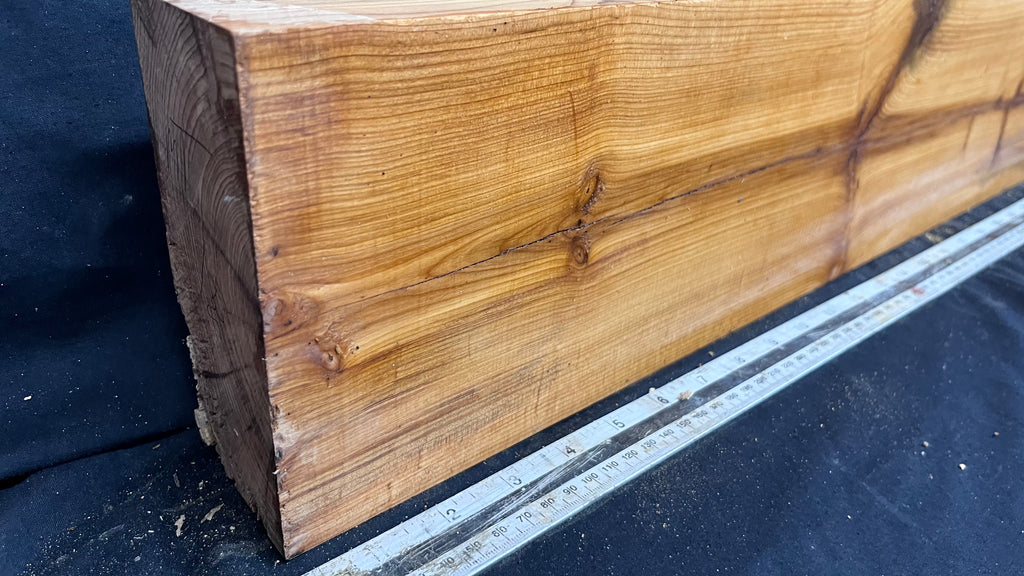 Yew, resin project, slab, board, block 634 L x 147 W x 74 D mm    (428mt)