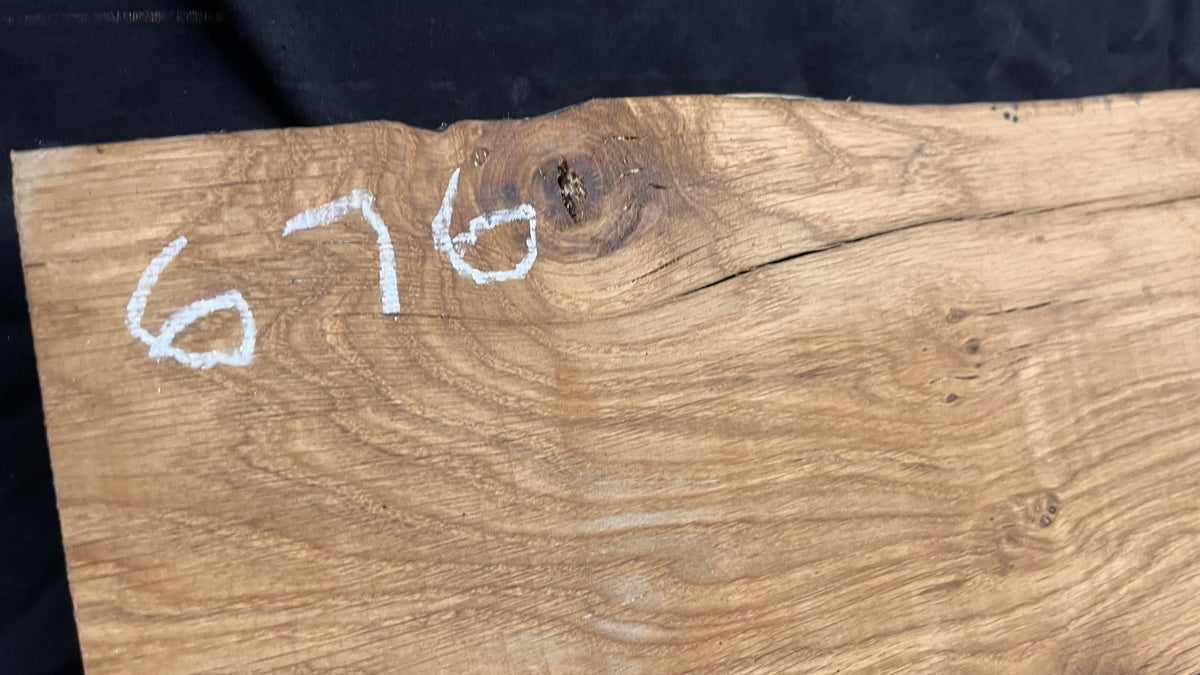 Oak hardwood mantle piece, shelf 1330 L x 195 W x 40 D mm     (676)