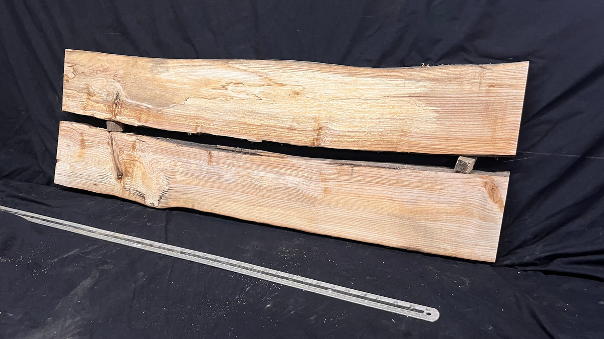 2x Ash resin table blanks, boards, shelving 1041 L x 325 W x 32 D mm       (678)