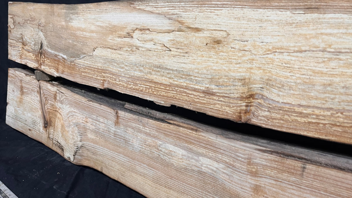 2x Ash resin table blanks, boards, shelving 1041 L x 325 W x 32 D mm       (678)