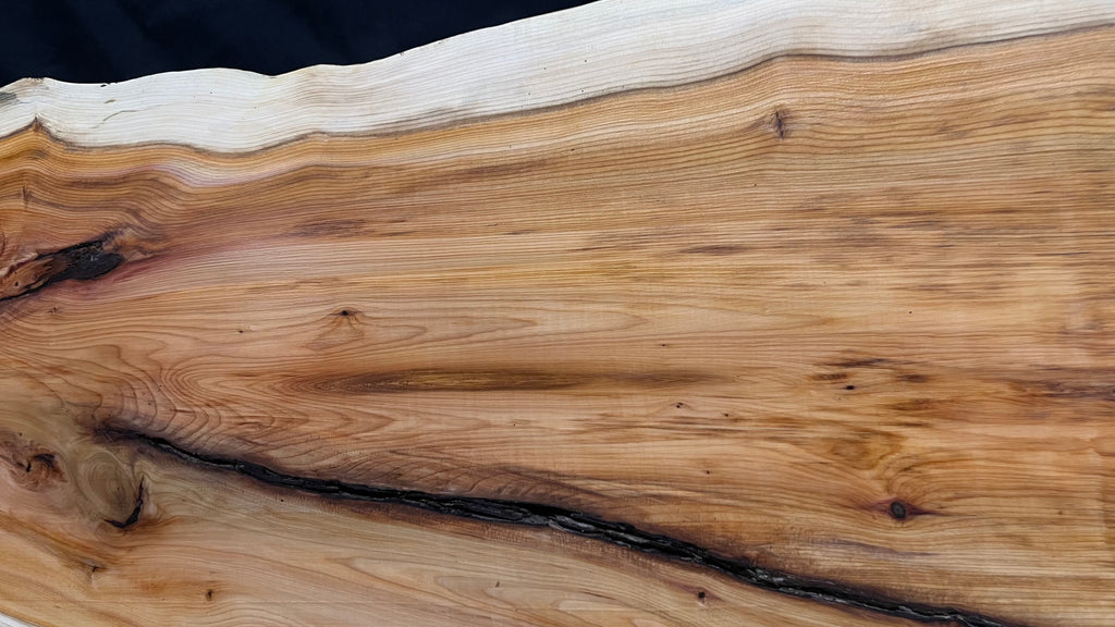 Coffee table top yew, slab, board 960 L x 468 W x 38 D mm    (687)