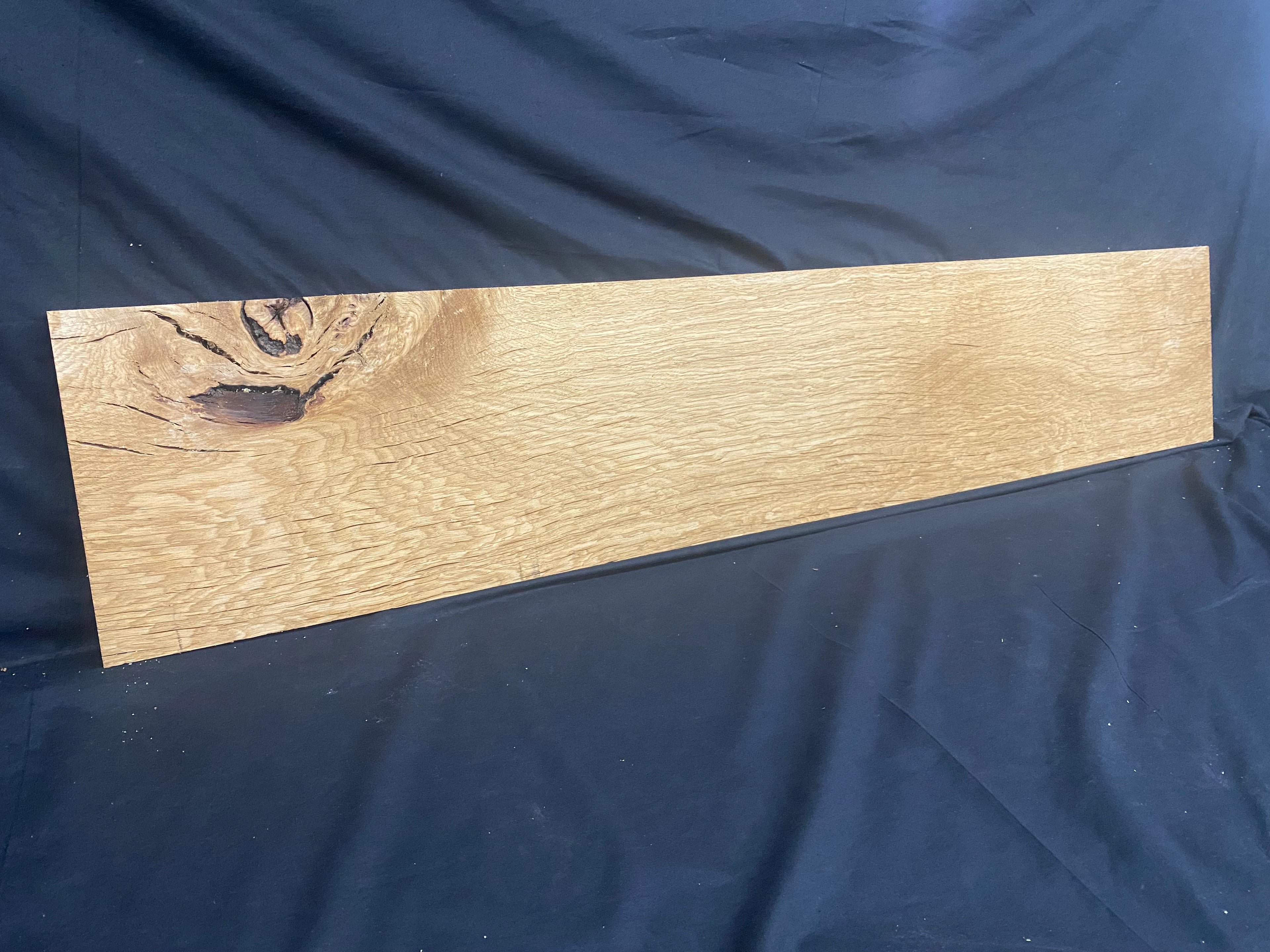 Solid oak plank, shelf, board 1167 L x 225 W x 26 D mm (380)