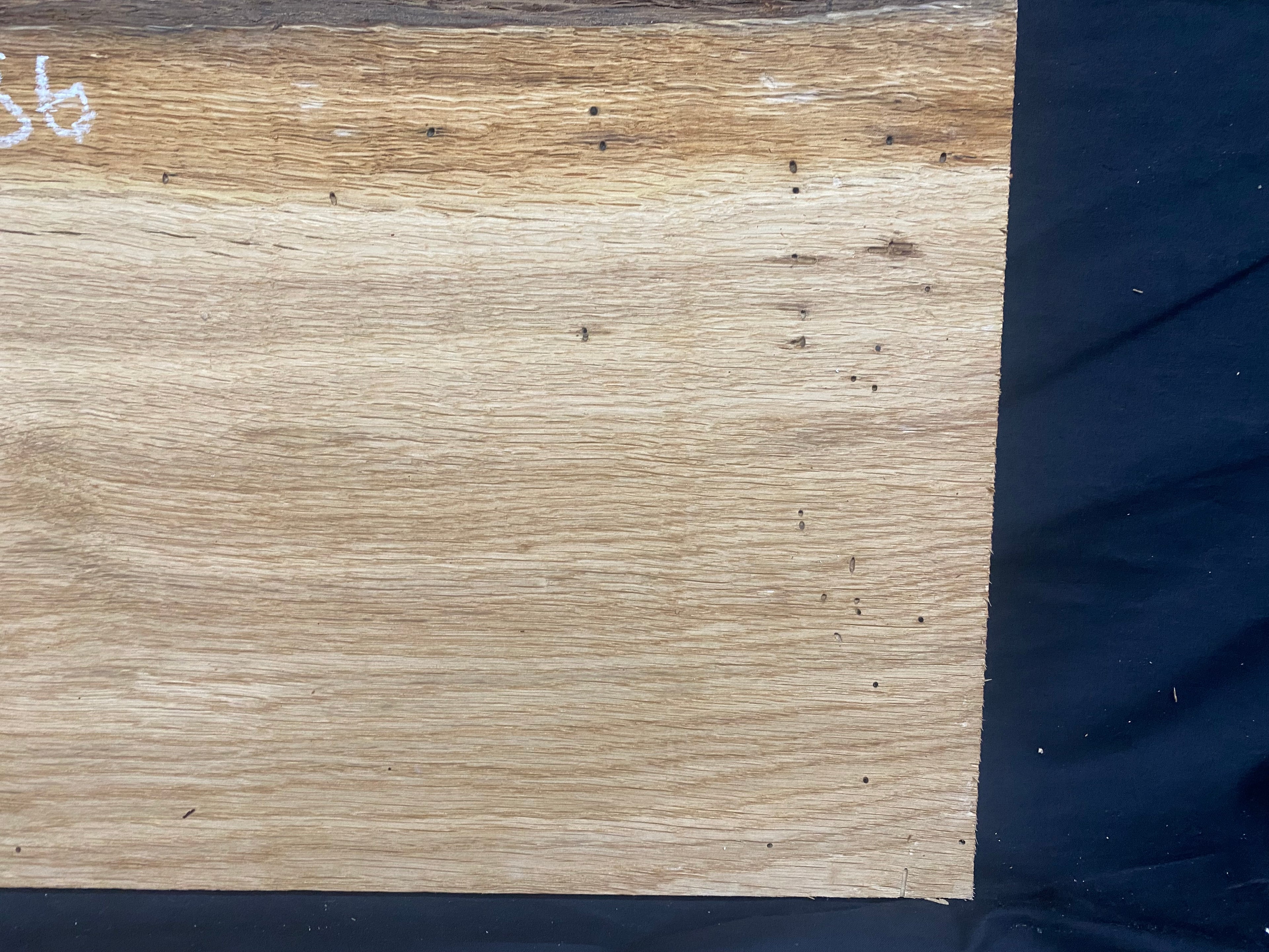 Solid oak plank, shelf, board 380 L x 324 W x 26 D mm      (386mf)