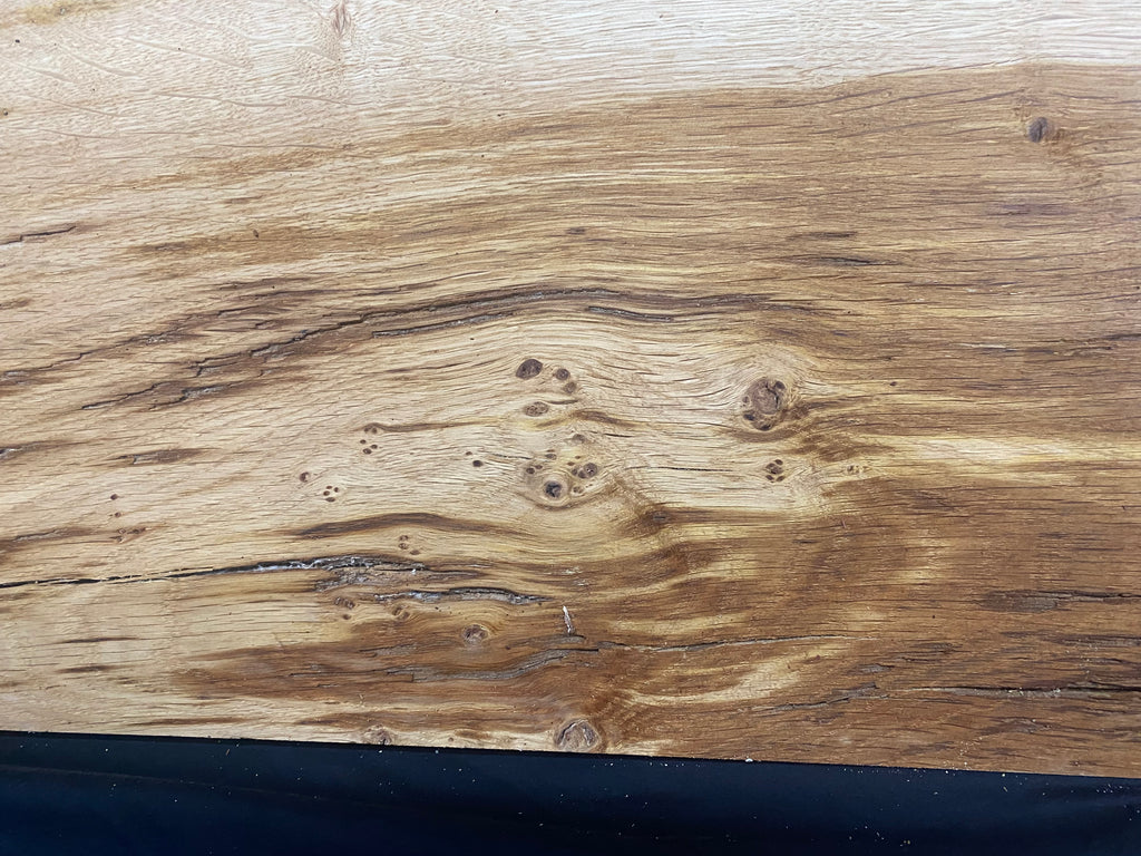 Solid oak plank, shelf, board 621 L x 324 W x 26 D mm      (mf372)