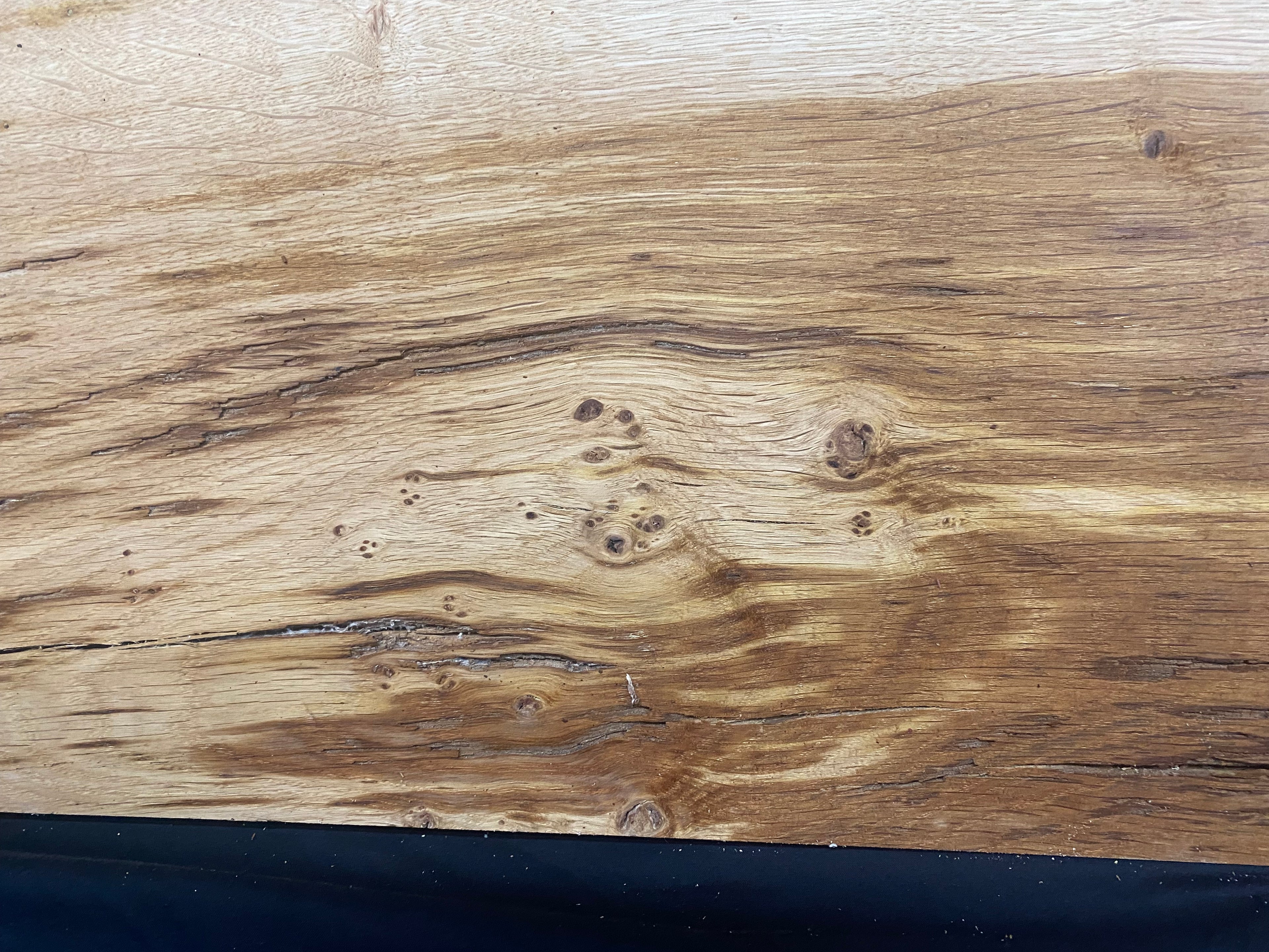 Solid oak plank, shelf, board 621 L x 324 W x 26 D mm      (mf372)
