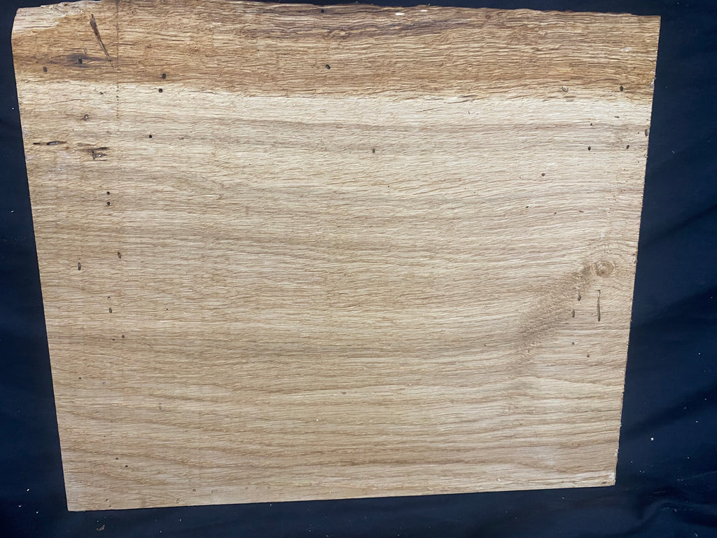 Solid oak plank, shelf, board 380 L x 324 W x 26 D mm      (386mf)