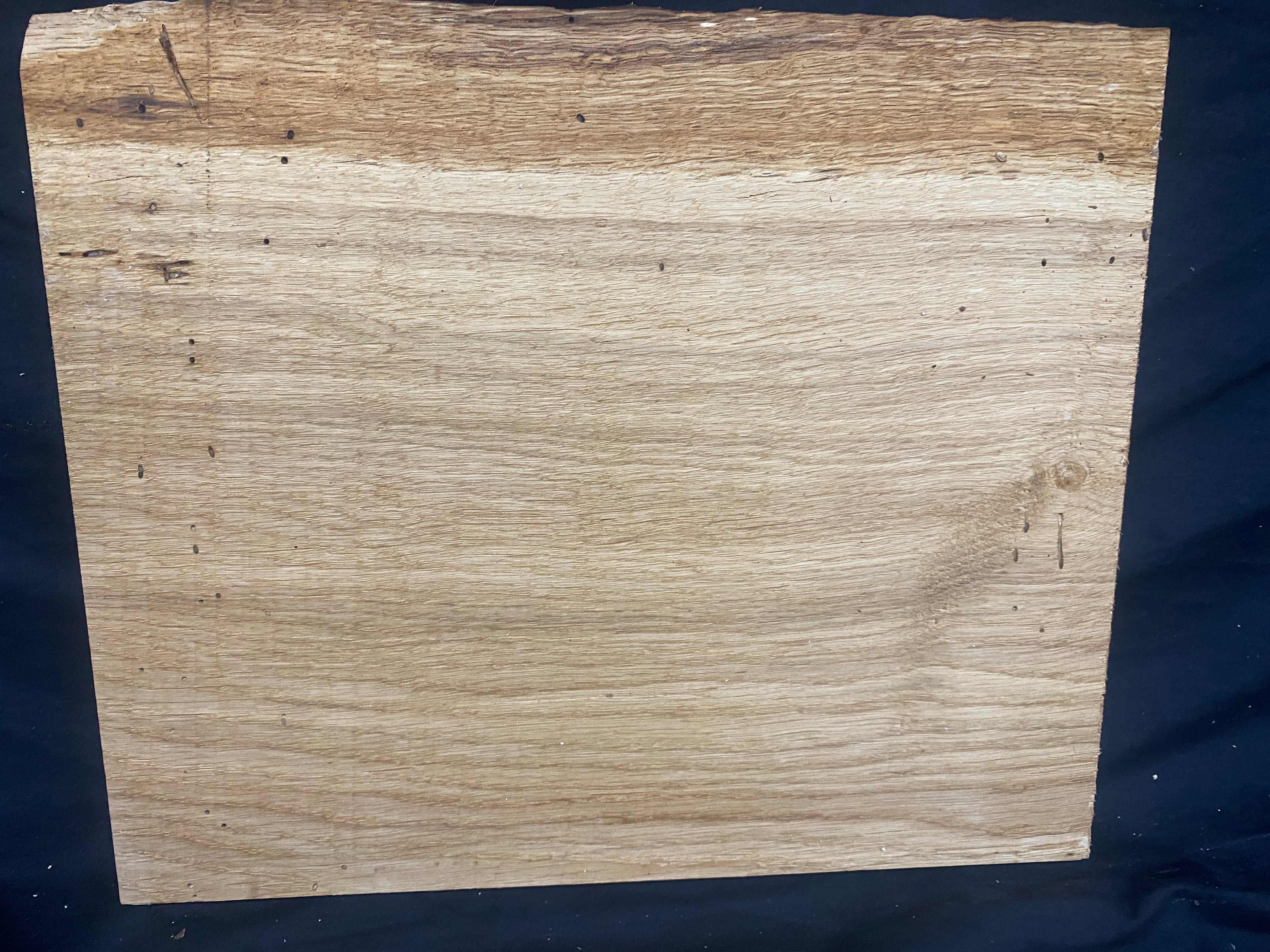Solid oak plank, shelf, board 380 L x 324 W x 26 D mm      (386mf)