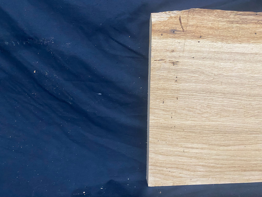 Solid oak plank, shelf, board 380 L x 324 W x 26 D mm      (386mf)