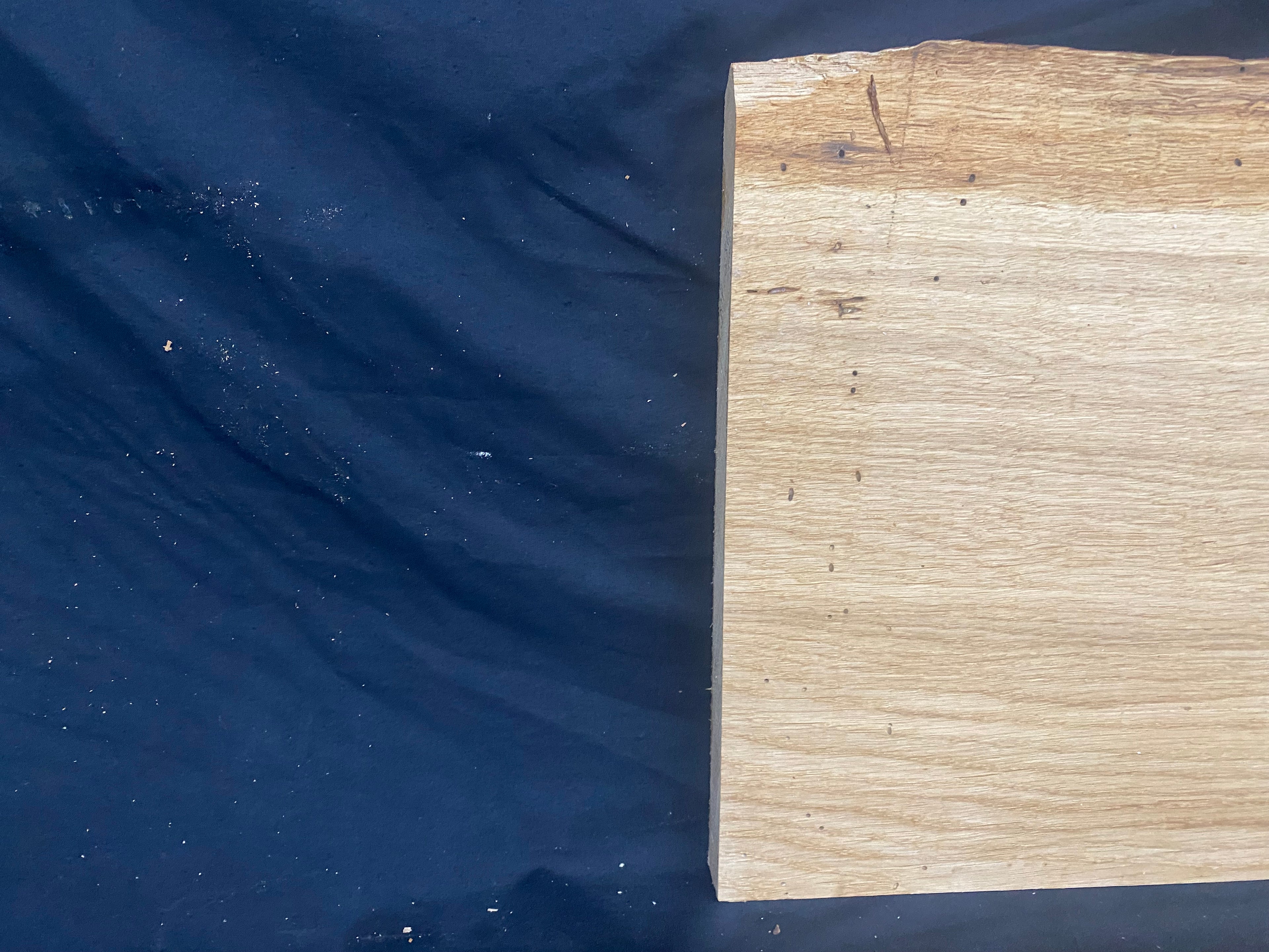 Solid oak plank, shelf, board 380 L x 324 W x 26 D mm      (386mf)