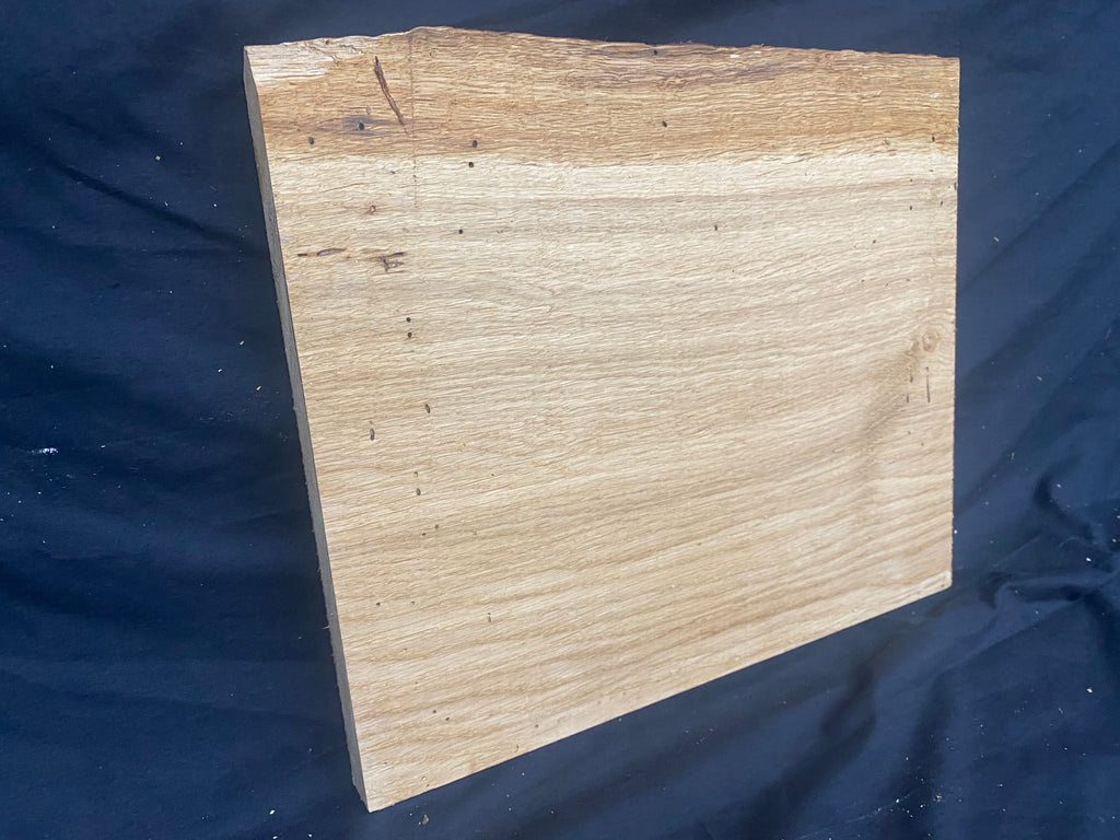 Solid oak plank, shelf, board 380 L x 324 W x 26 D mm      (386mf)