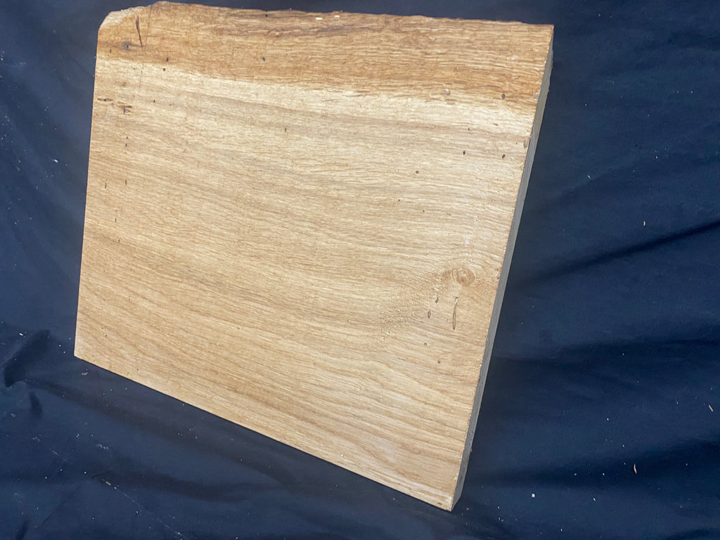 Solid oak plank, shelf, board 380 L x 324 W x 26 D mm      (386mf)