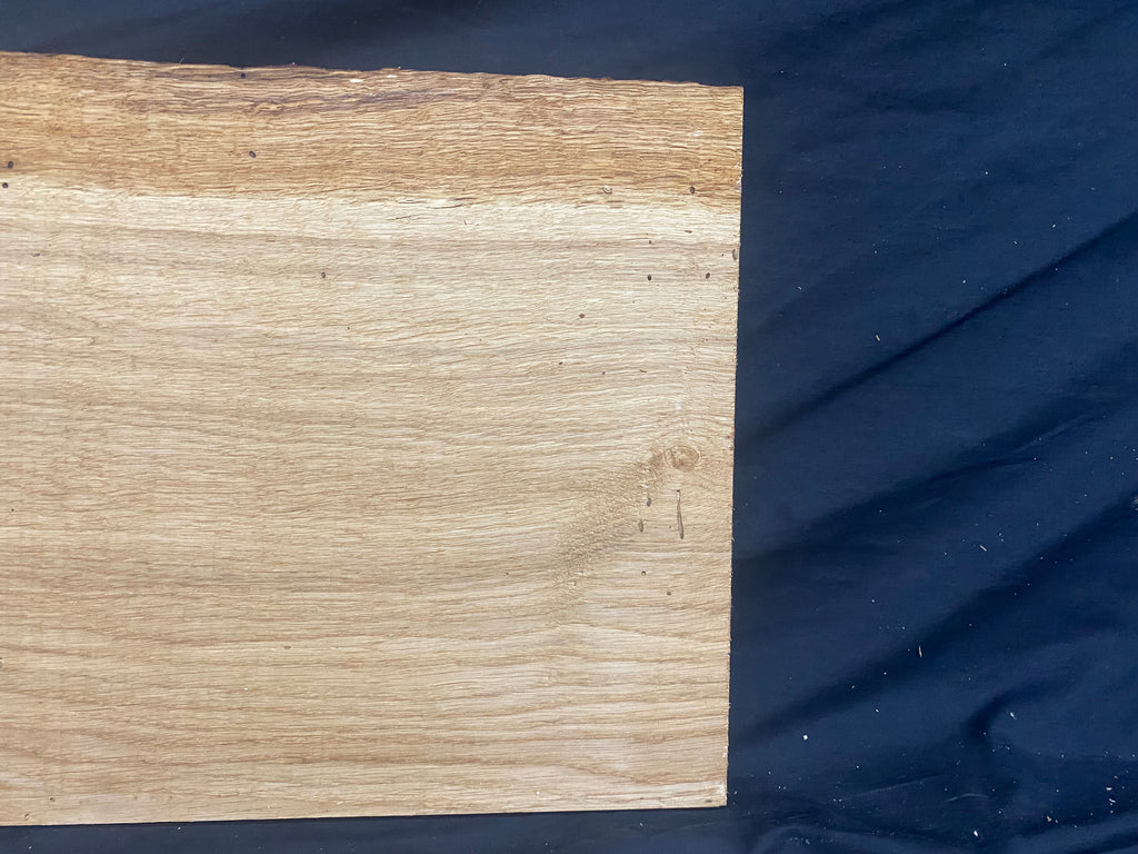 Solid oak plank, shelf, board 380 L x 324 W x 26 D mm      (386mf)