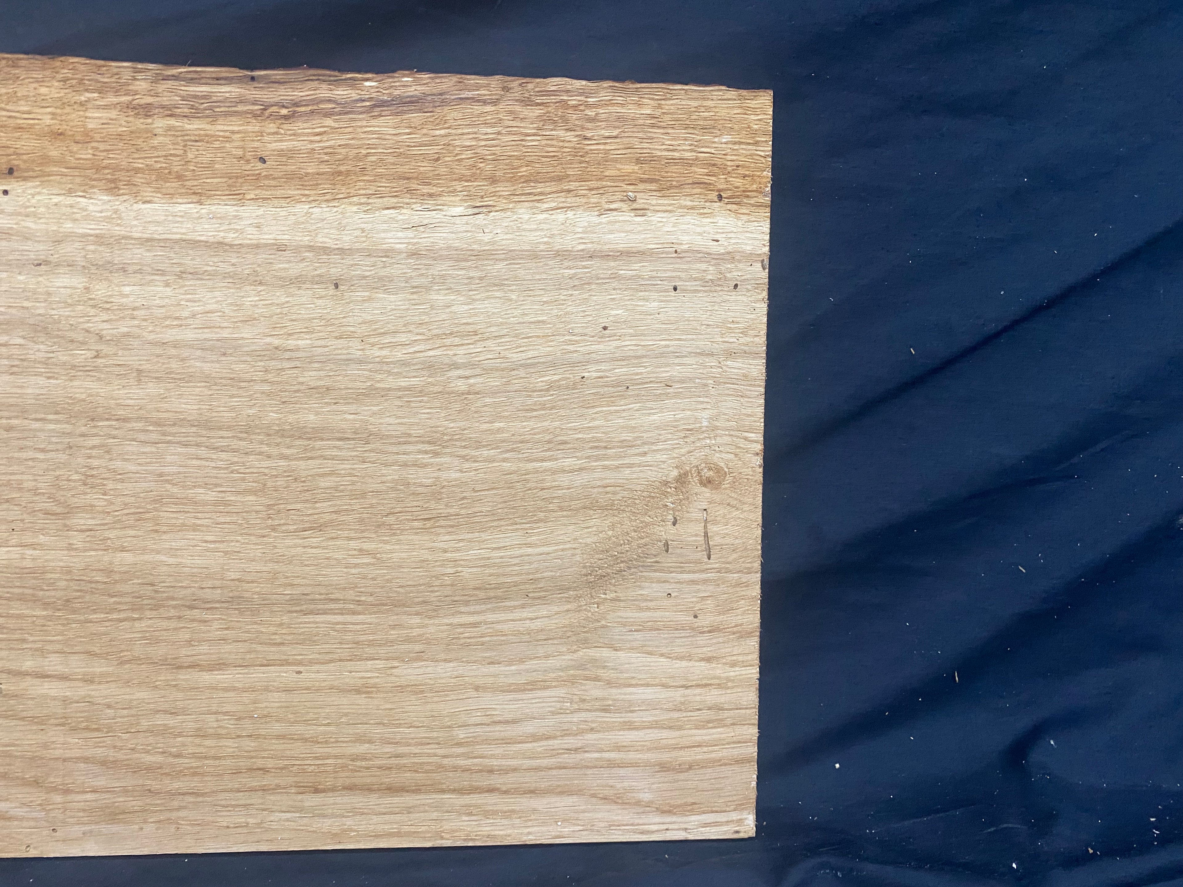 Solid oak plank, shelf, board 380 L x 324 W x 26 D mm      (386mf)
