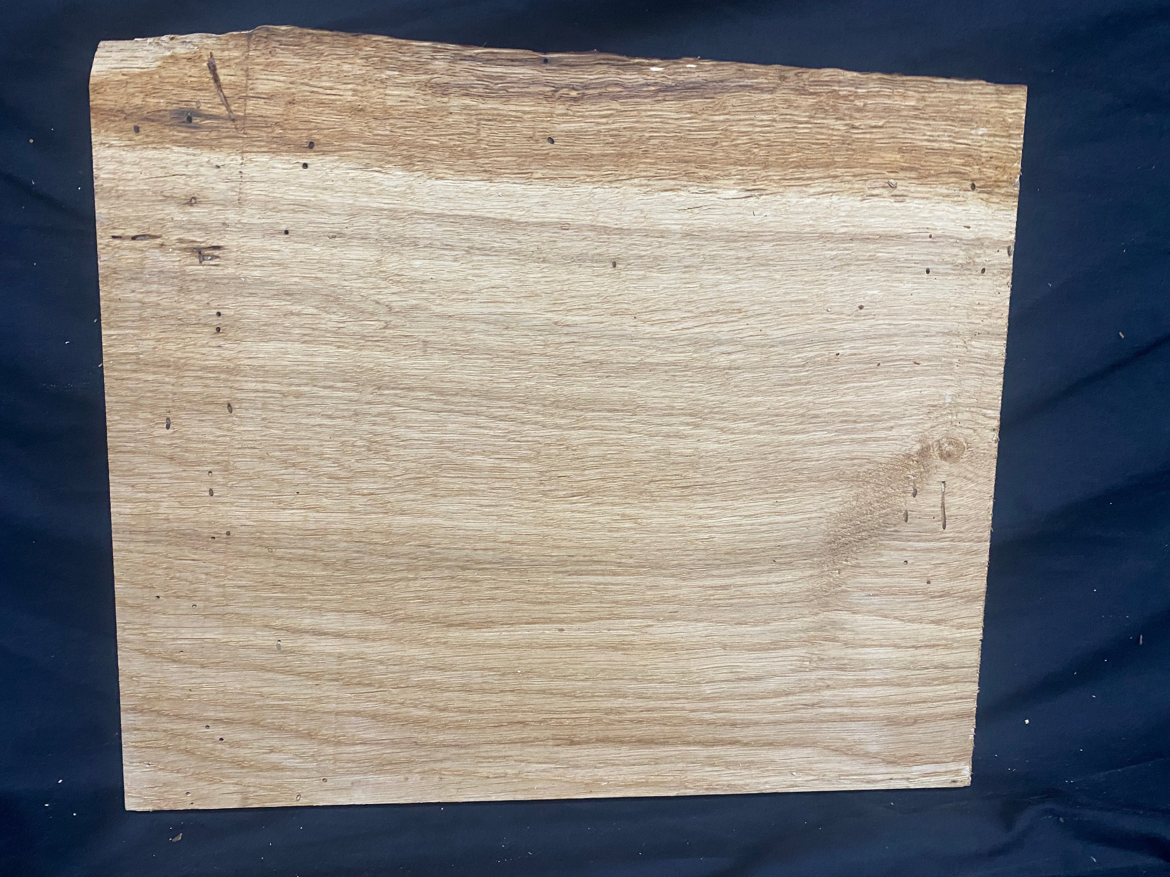 Solid oak plank, shelf, board 380 L x 324 W x 26 D mm      (386mf)
