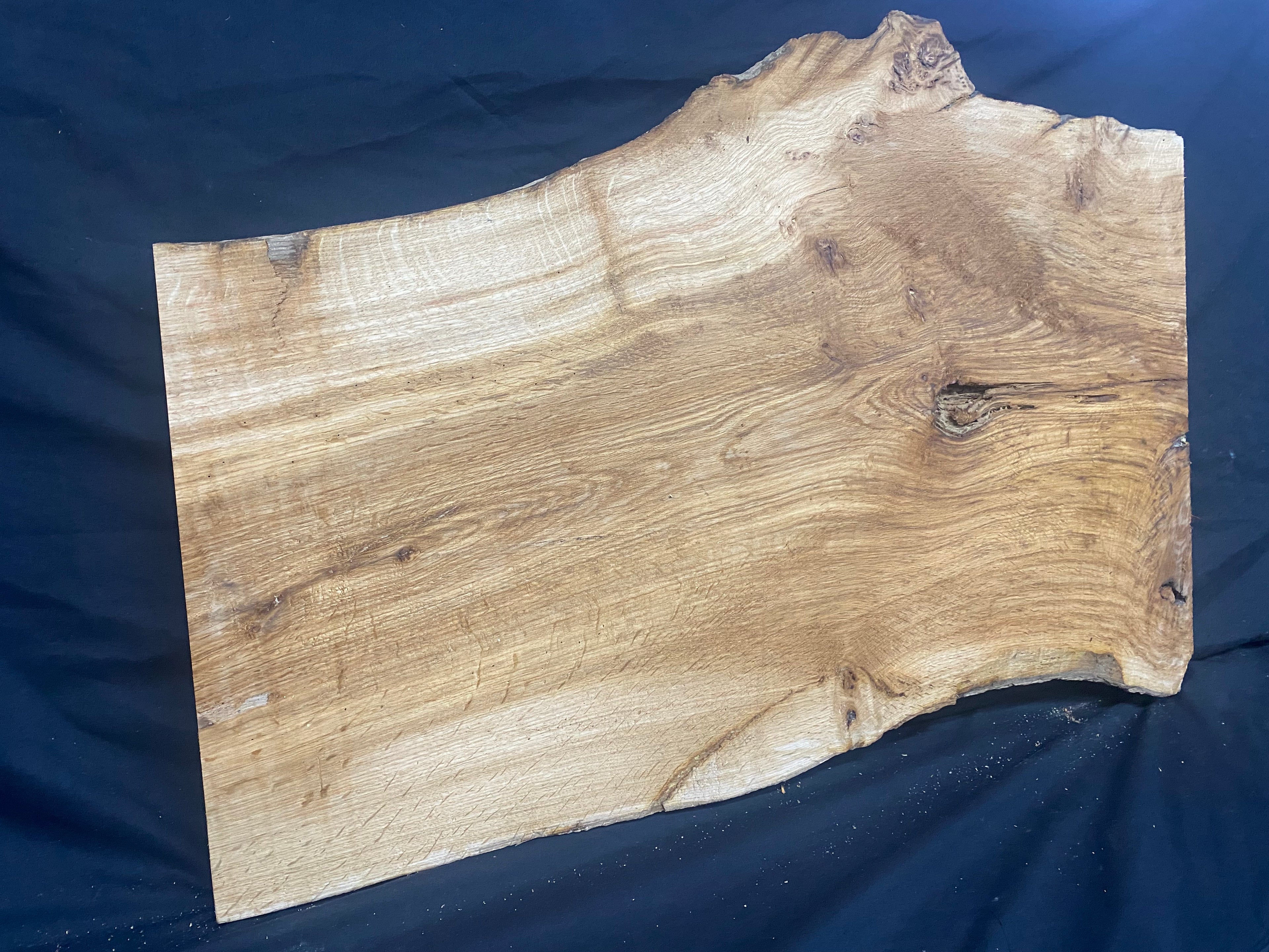 Solid oak plank, shelf, board 768 L x 520 W x 39 D mm      (mf373)