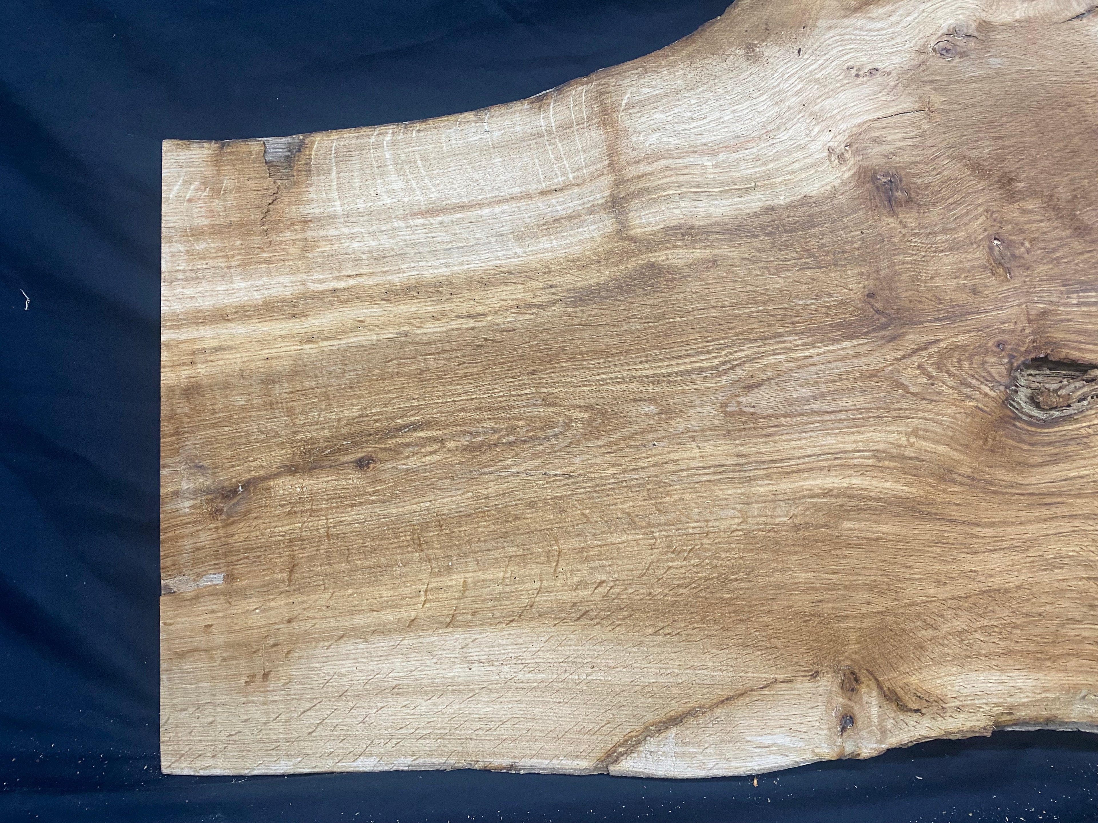 Solid oak plank, shelf, board 768 L x 520 W x 39 D mm      (mf373)