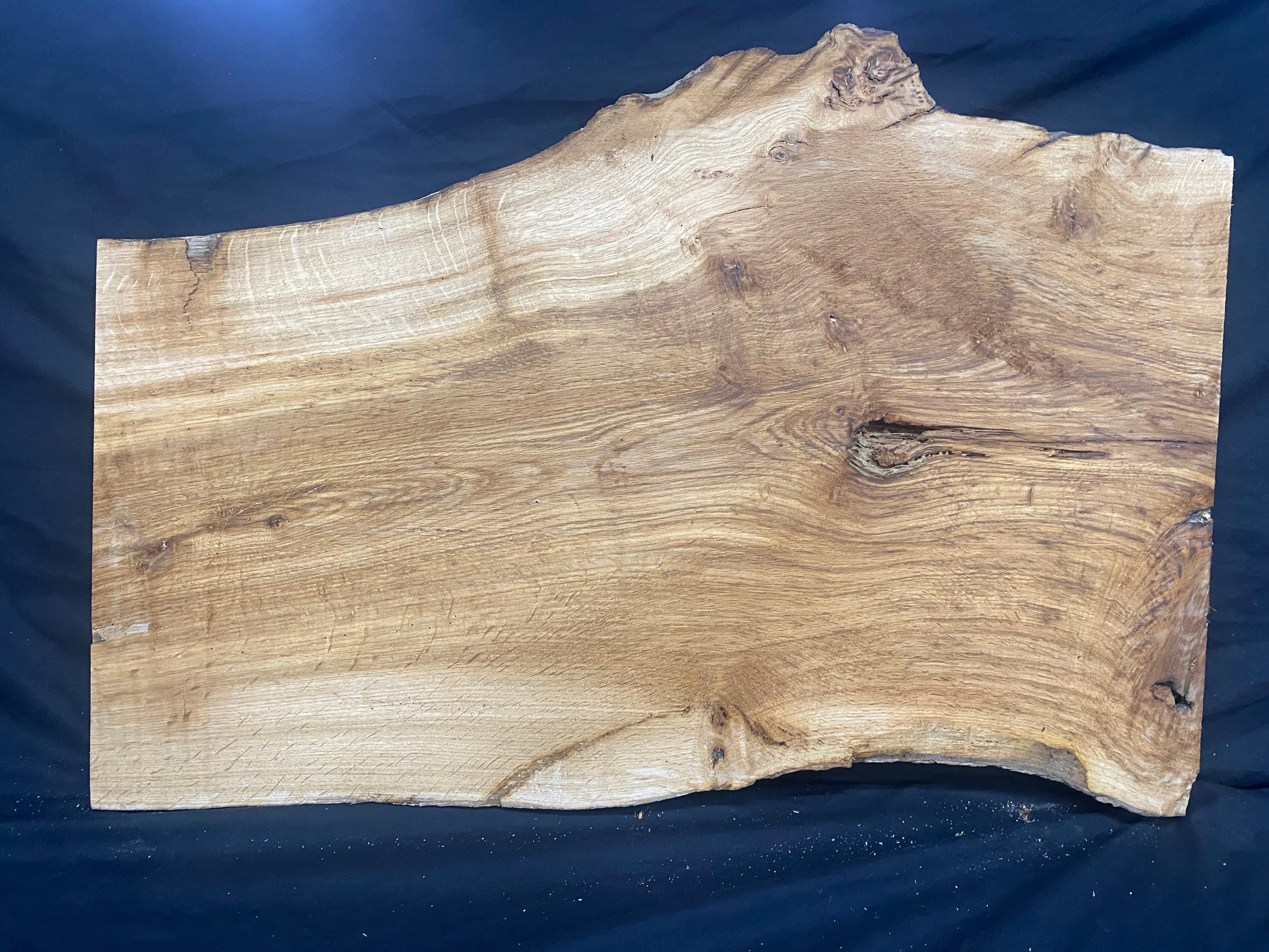 Solid oak plank, shelf, board 768 L x 520 W x 39 D mm      (mf373)