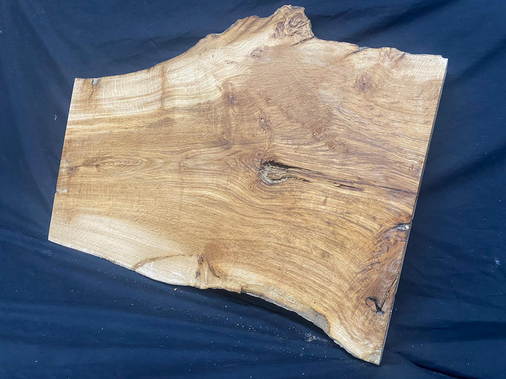 Solid oak plank, shelf, board 768 L x 520 W x 39 D mm      (mf373)