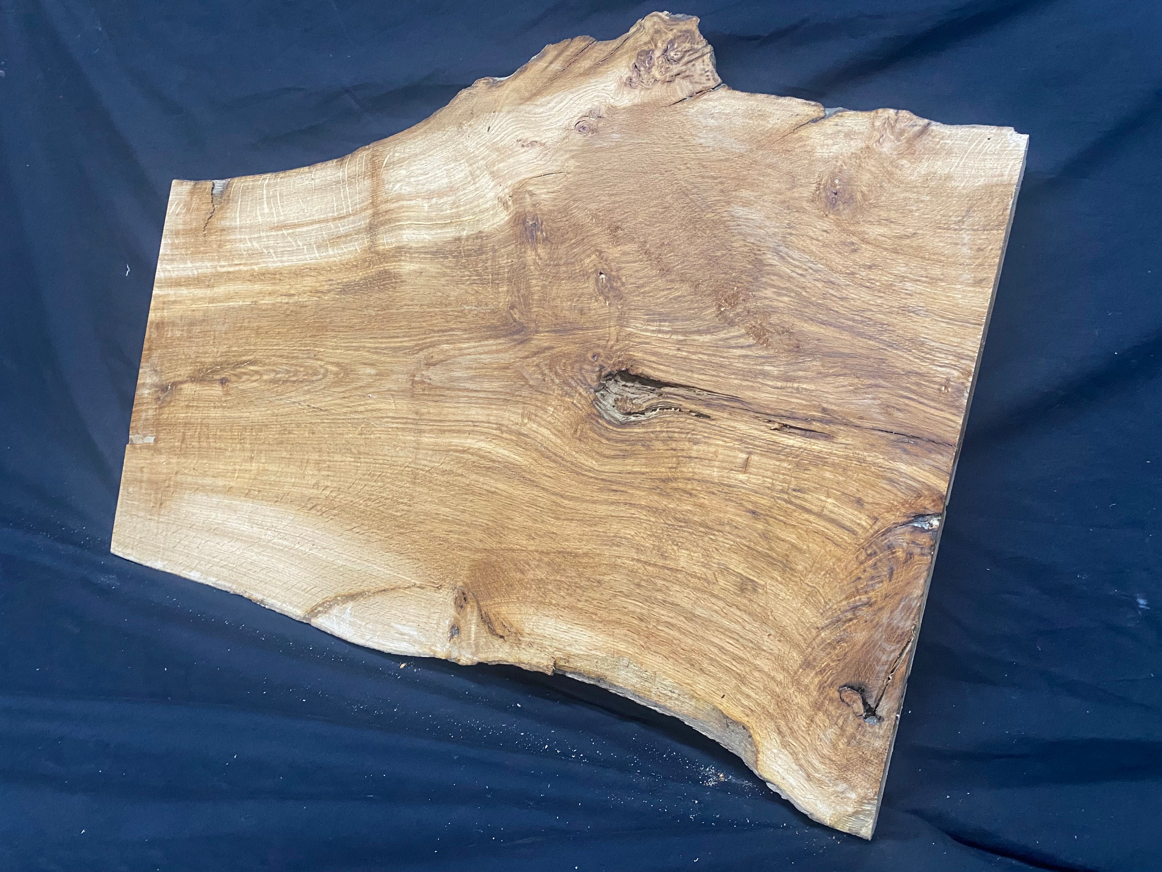 Solid oak plank, shelf, board 768 L x 520 W x 39 D mm      (mf373)