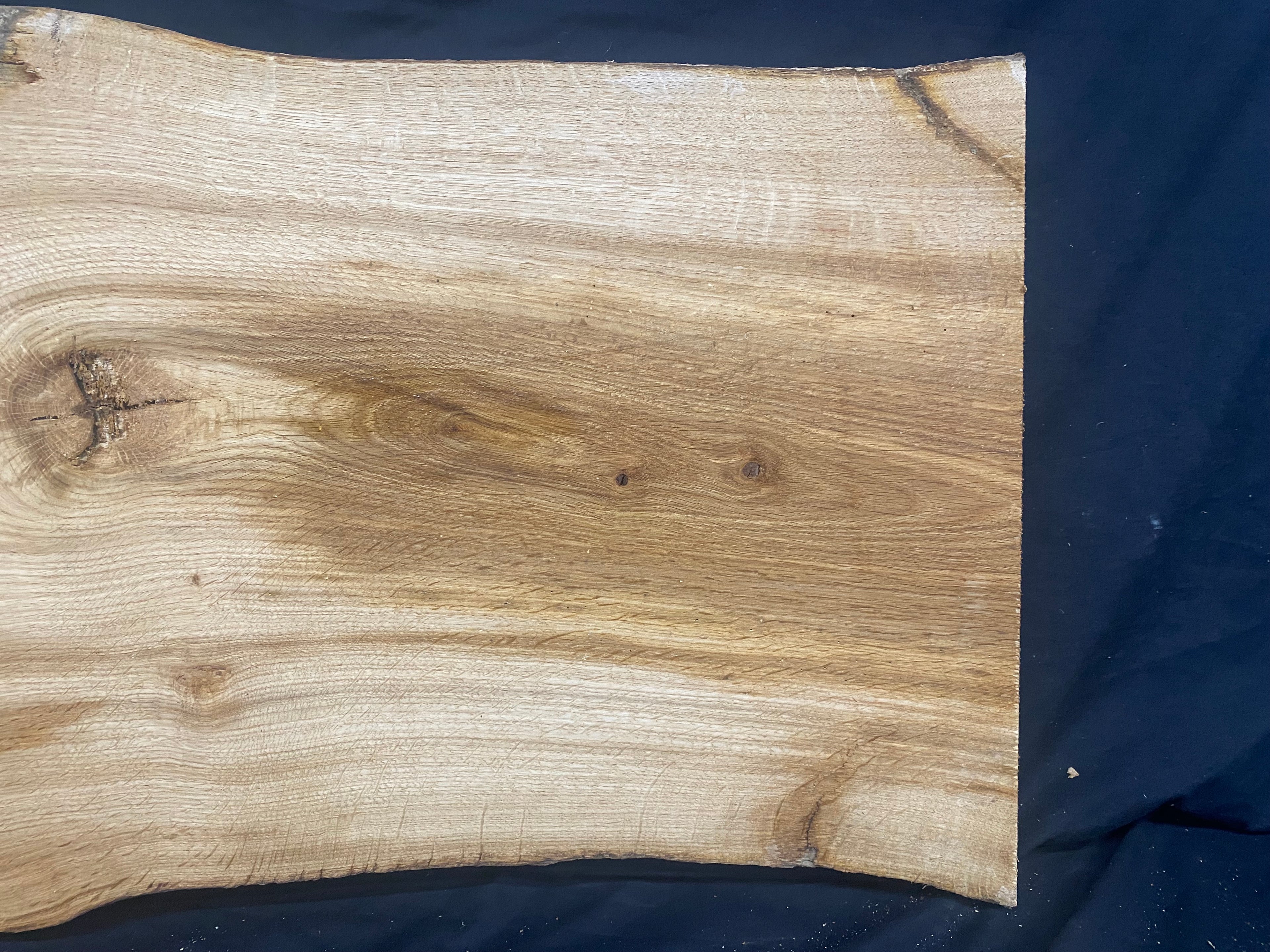 Solid oak plank, shelf, board 964 L x 435 W x 36 D mm      (mf374)